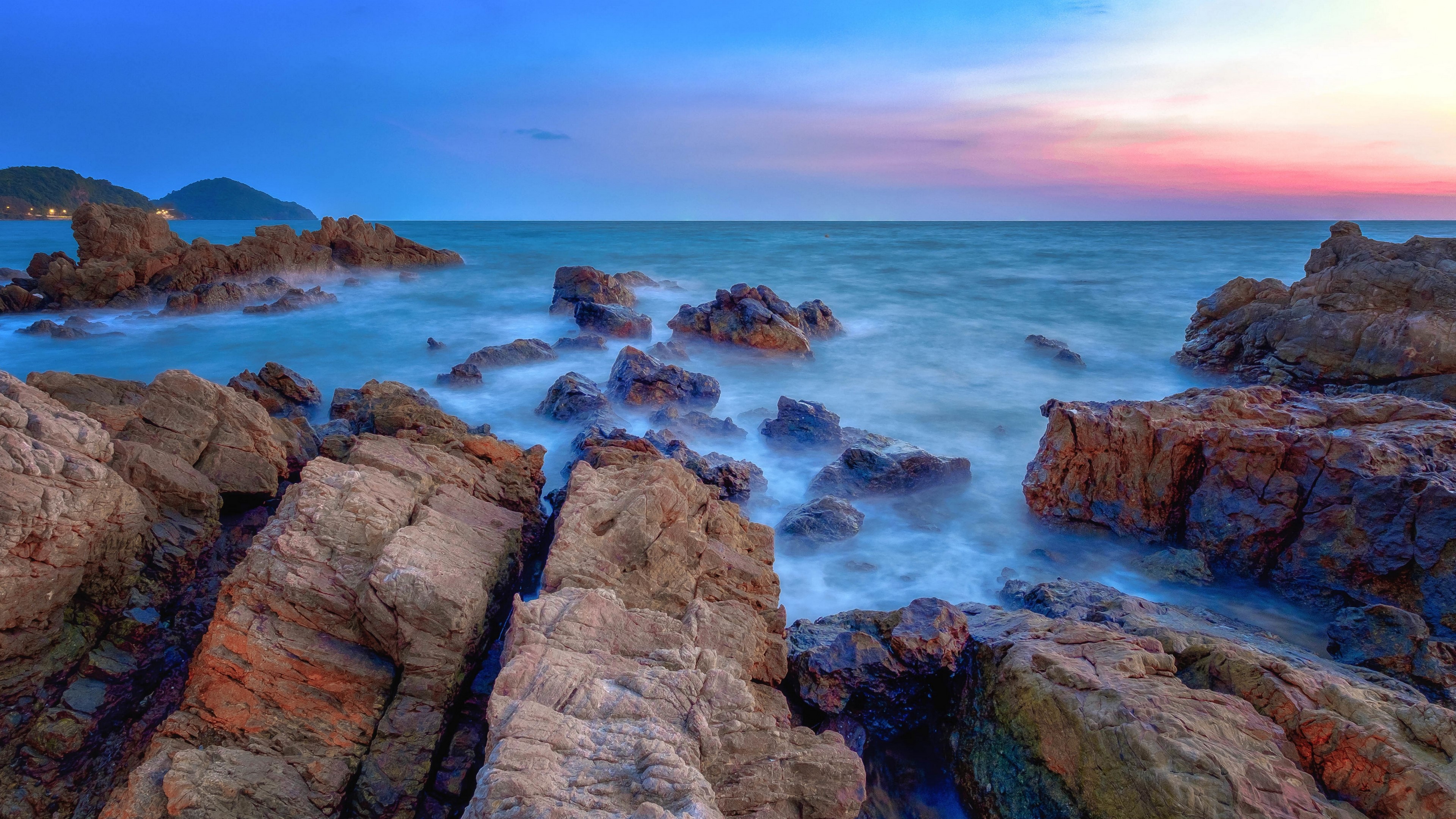 4K Thailand Coastline at Dusk HD Wallpaper