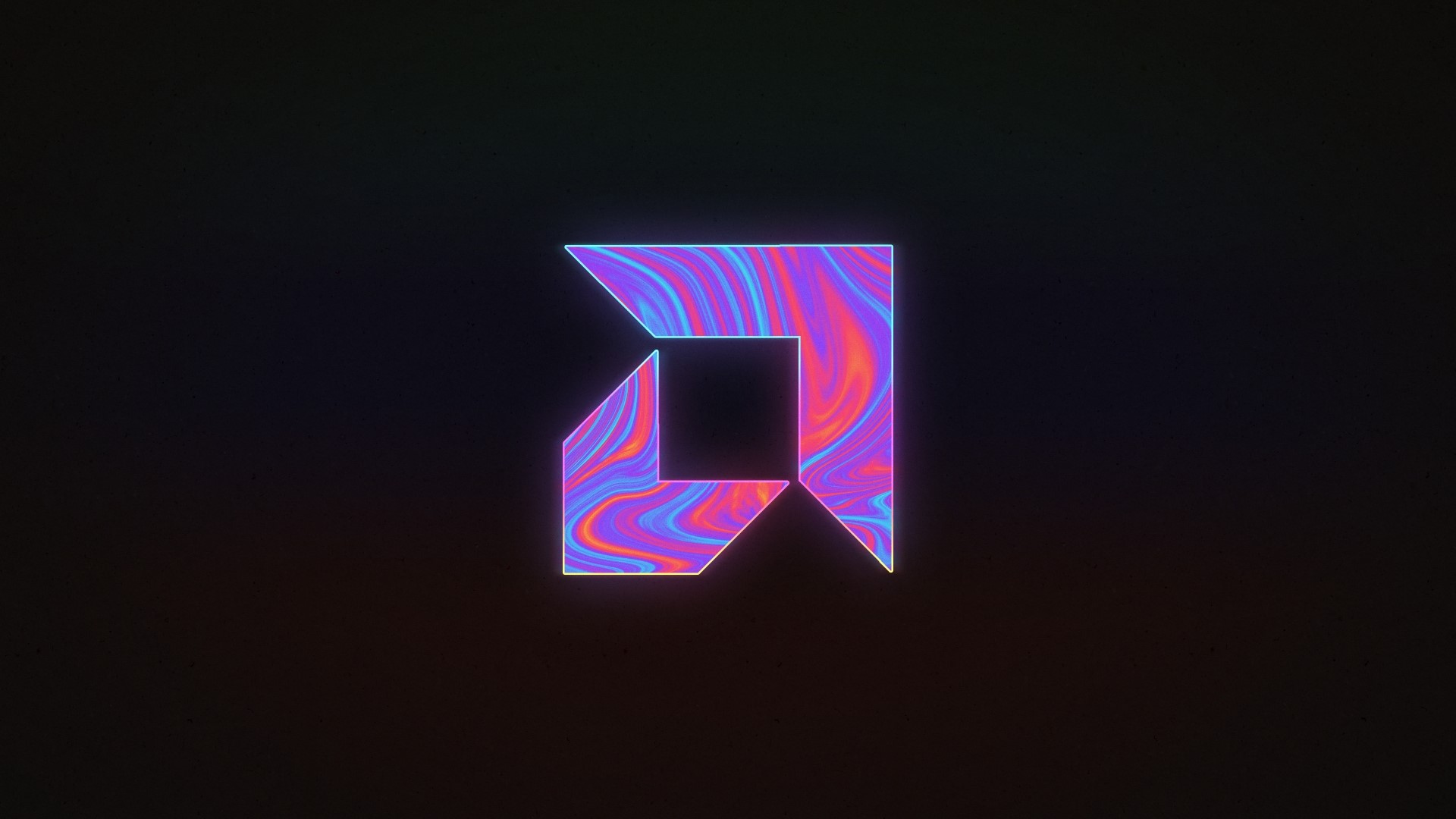 AMD logo with colorful abstract pattern HD Wallpaper