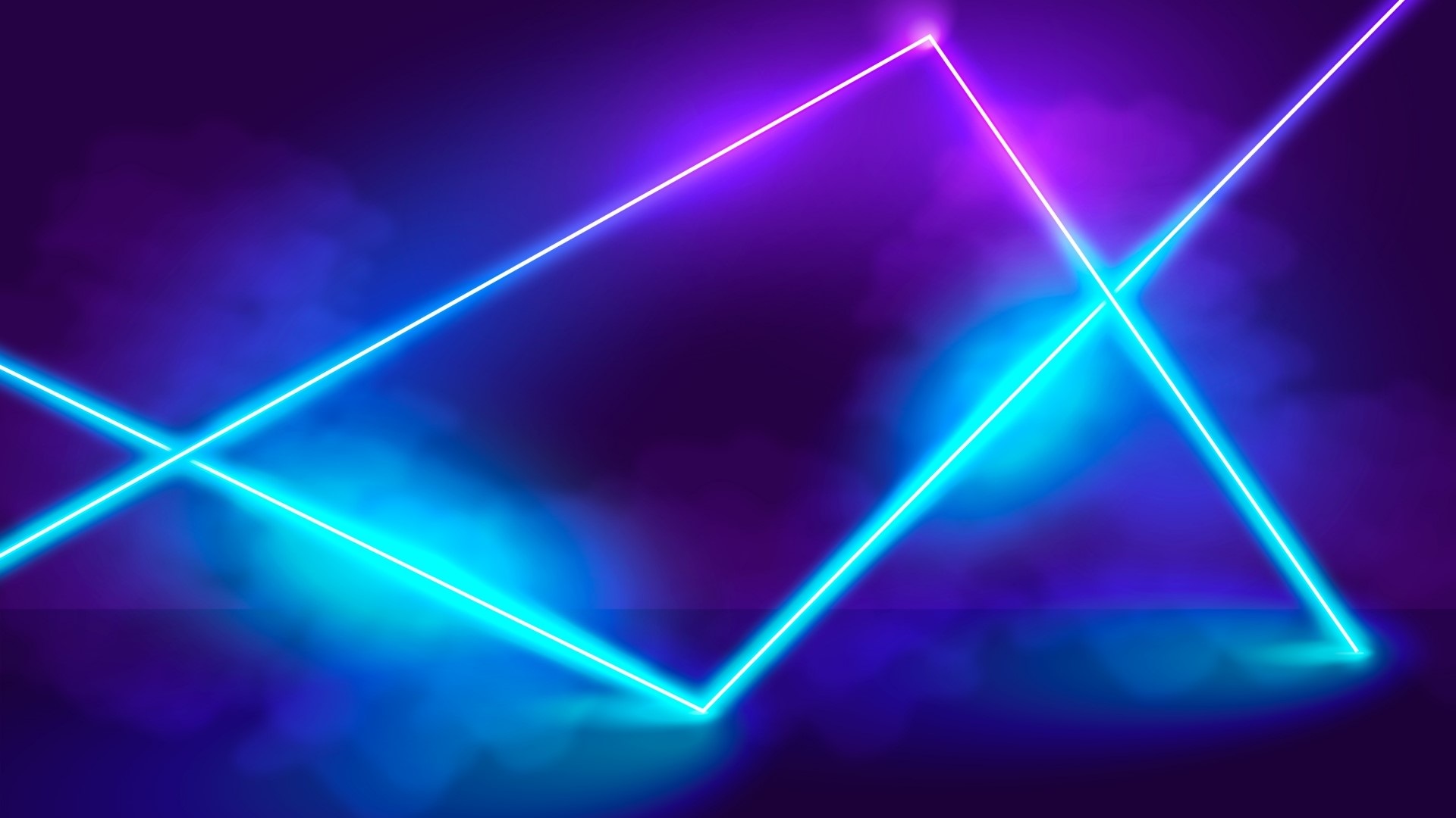 Neon light beams on a dark background HD Wallpaper