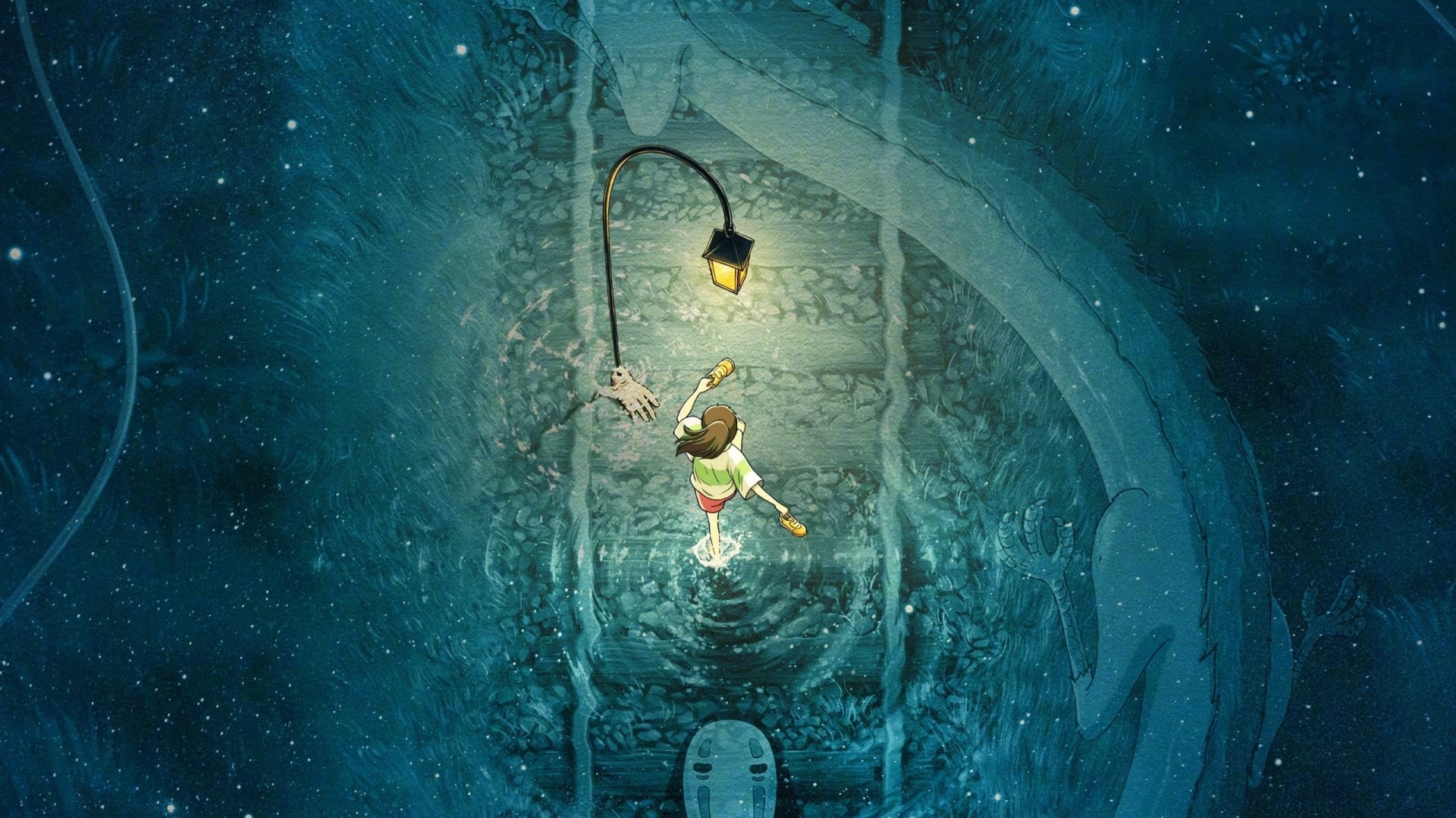 Chihiro and Haku from Spirited Away HD Wallpaper