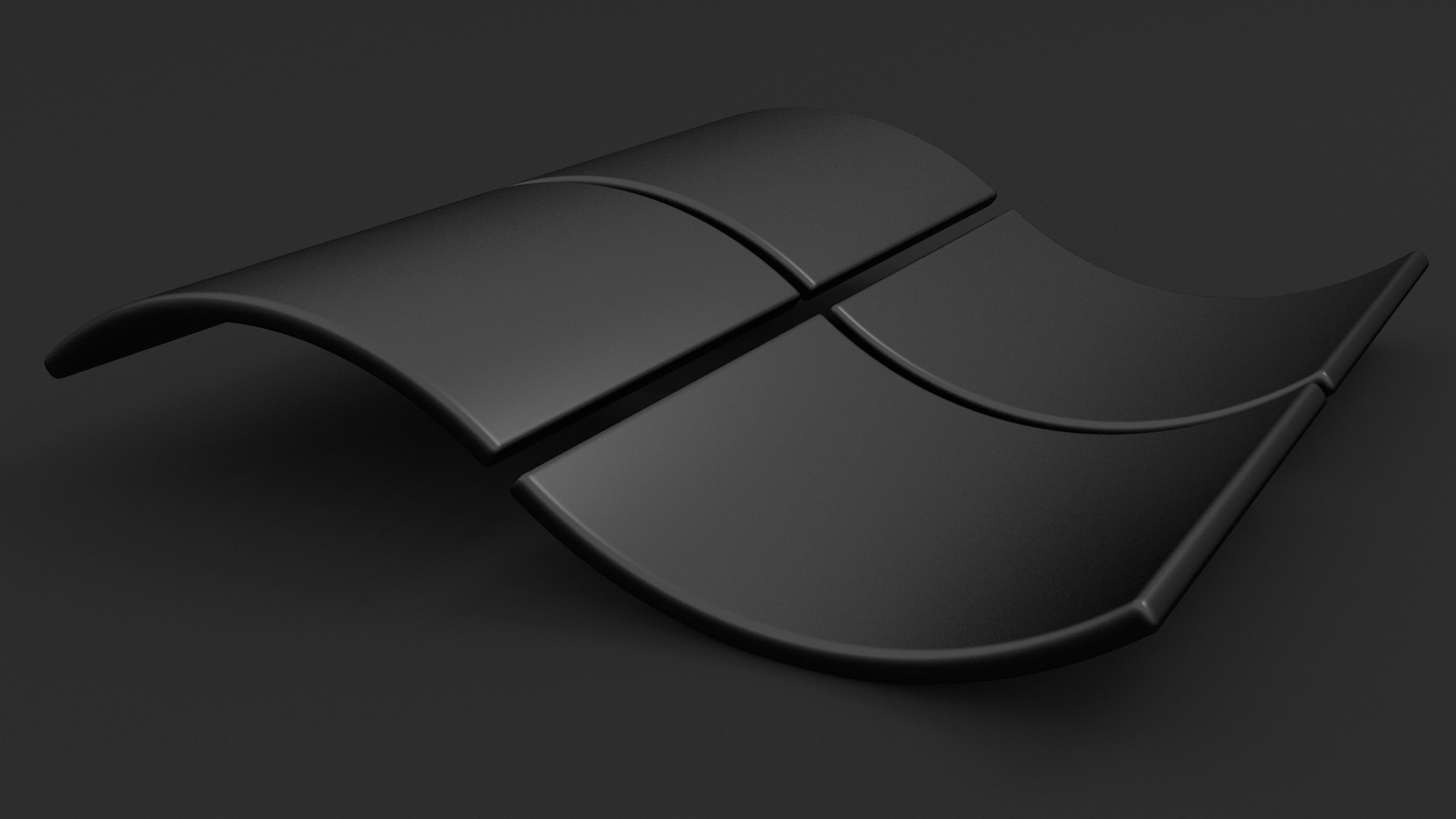 4K Dark Windows Logo HD Wallpaper