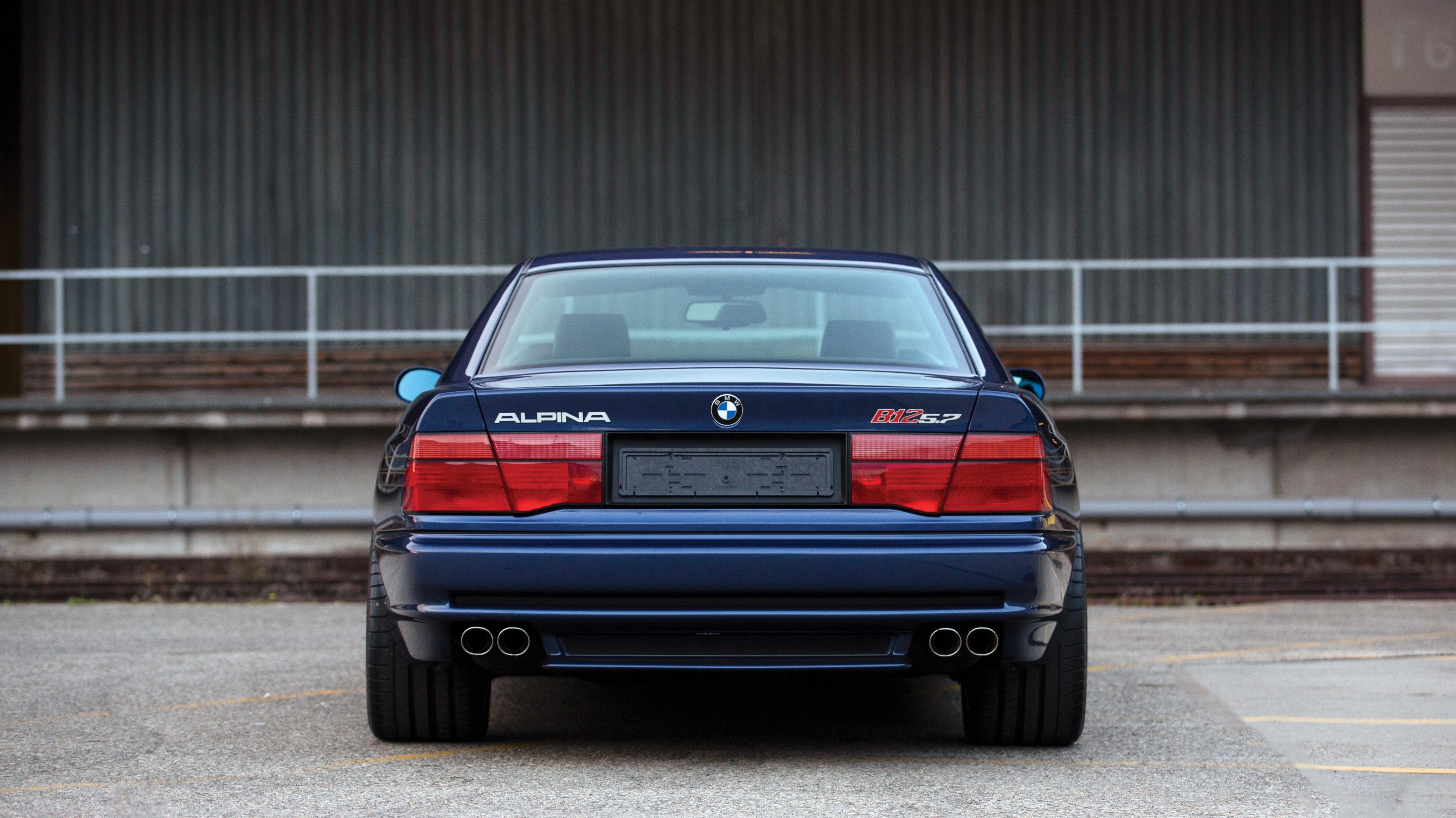 Blue Alpina B12 5.7 Coupe Rear View HD Wallpaper