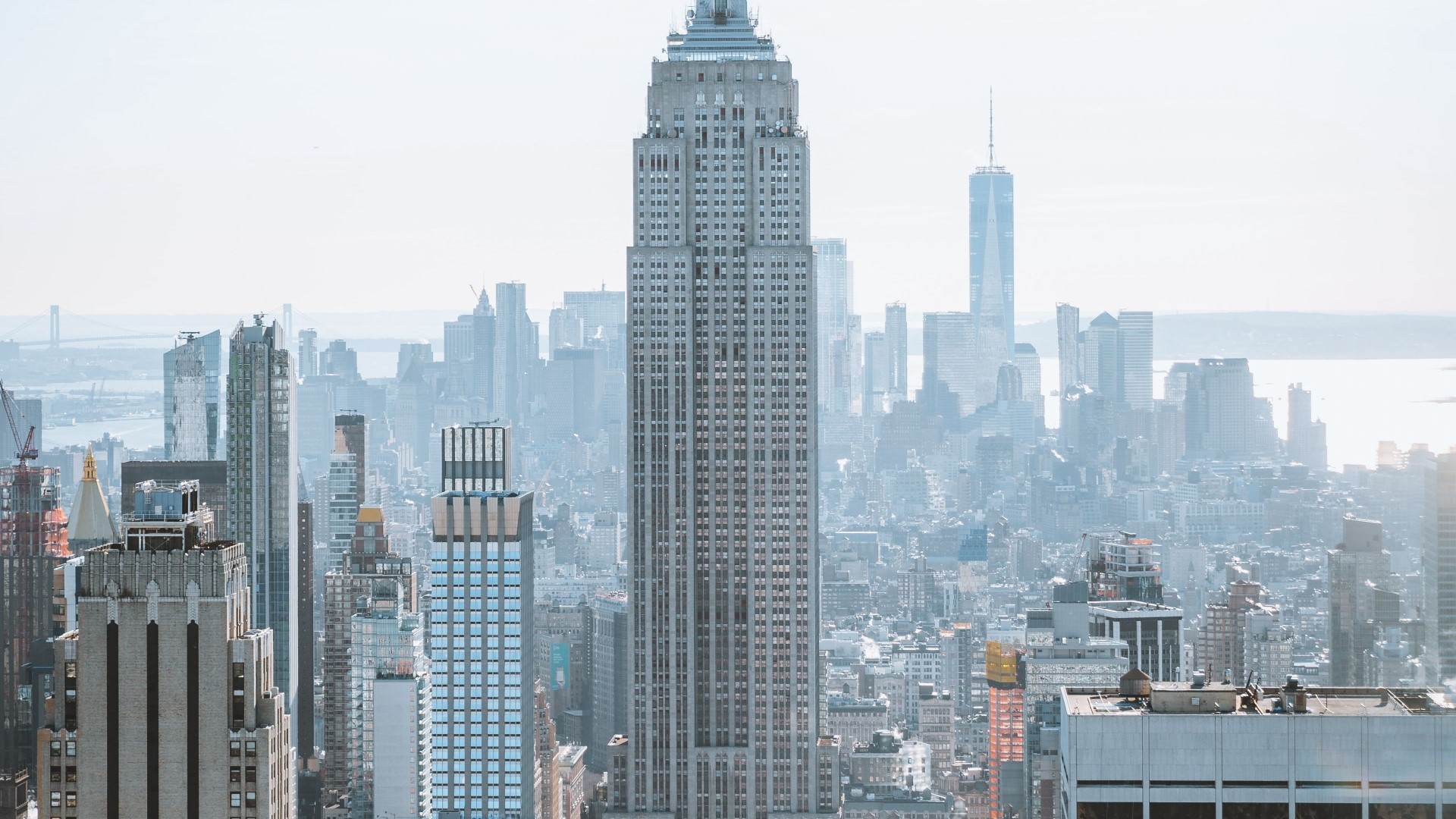 Empire State Building and New York City Skyline HD Wallpaper
