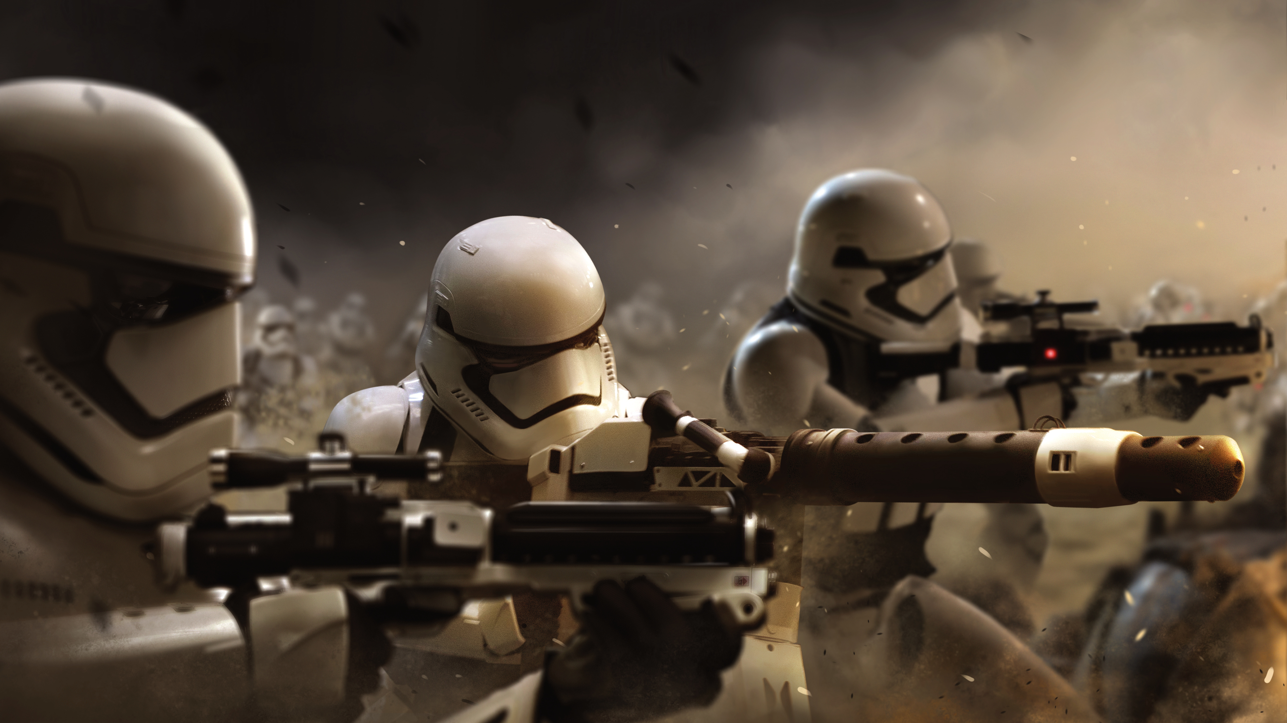Stormtroopers with weapons HD Wallpaper