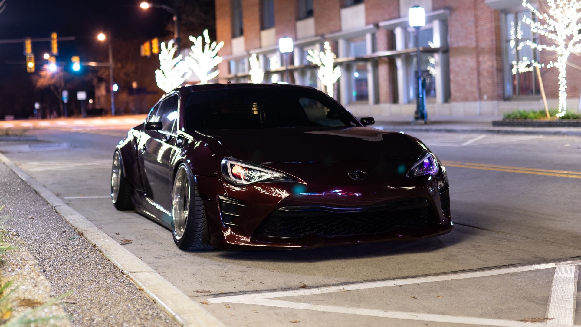 Customized Toyota 86 at Night HD Wallpaper