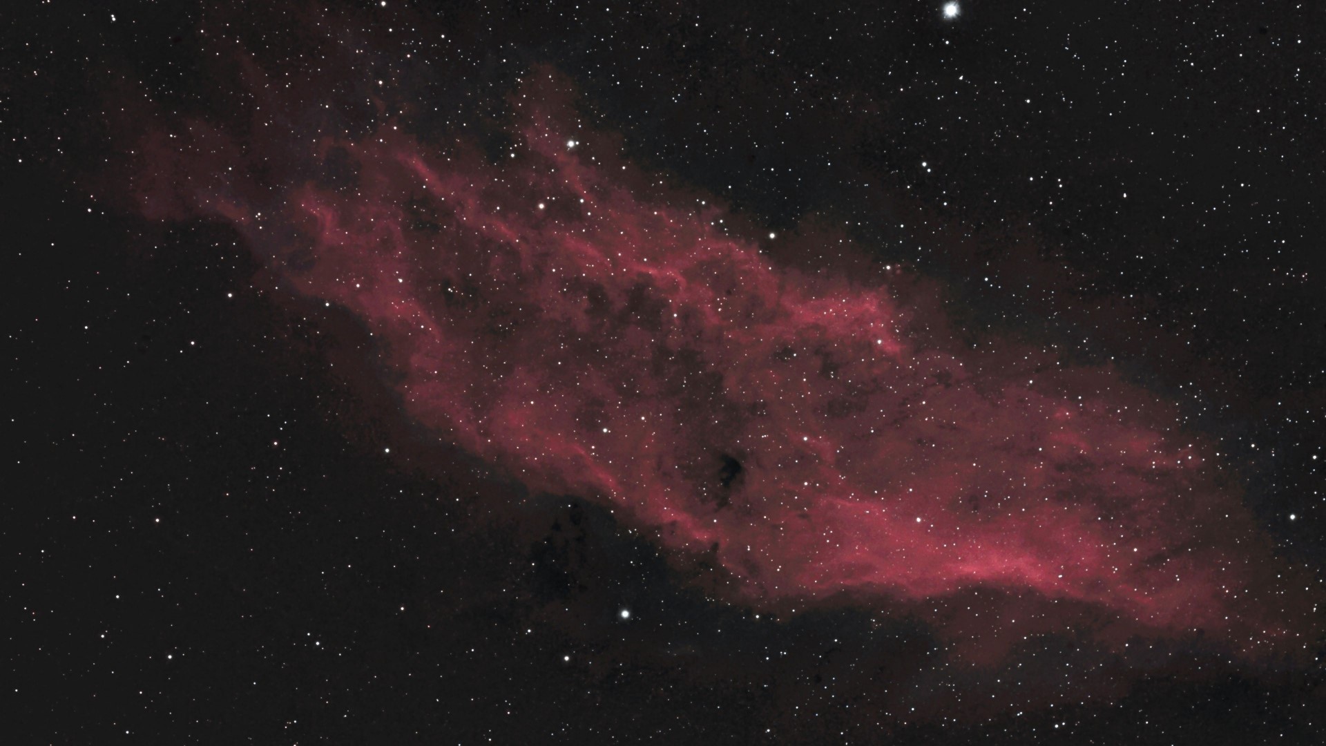 Red Nebula and Stars in Space HD Wallpaper