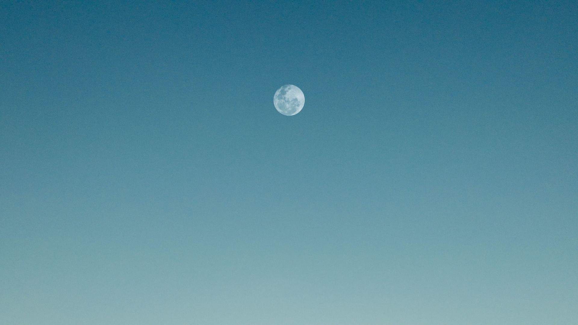 The Moon in a Clear Blue Sky HD Wallpaper