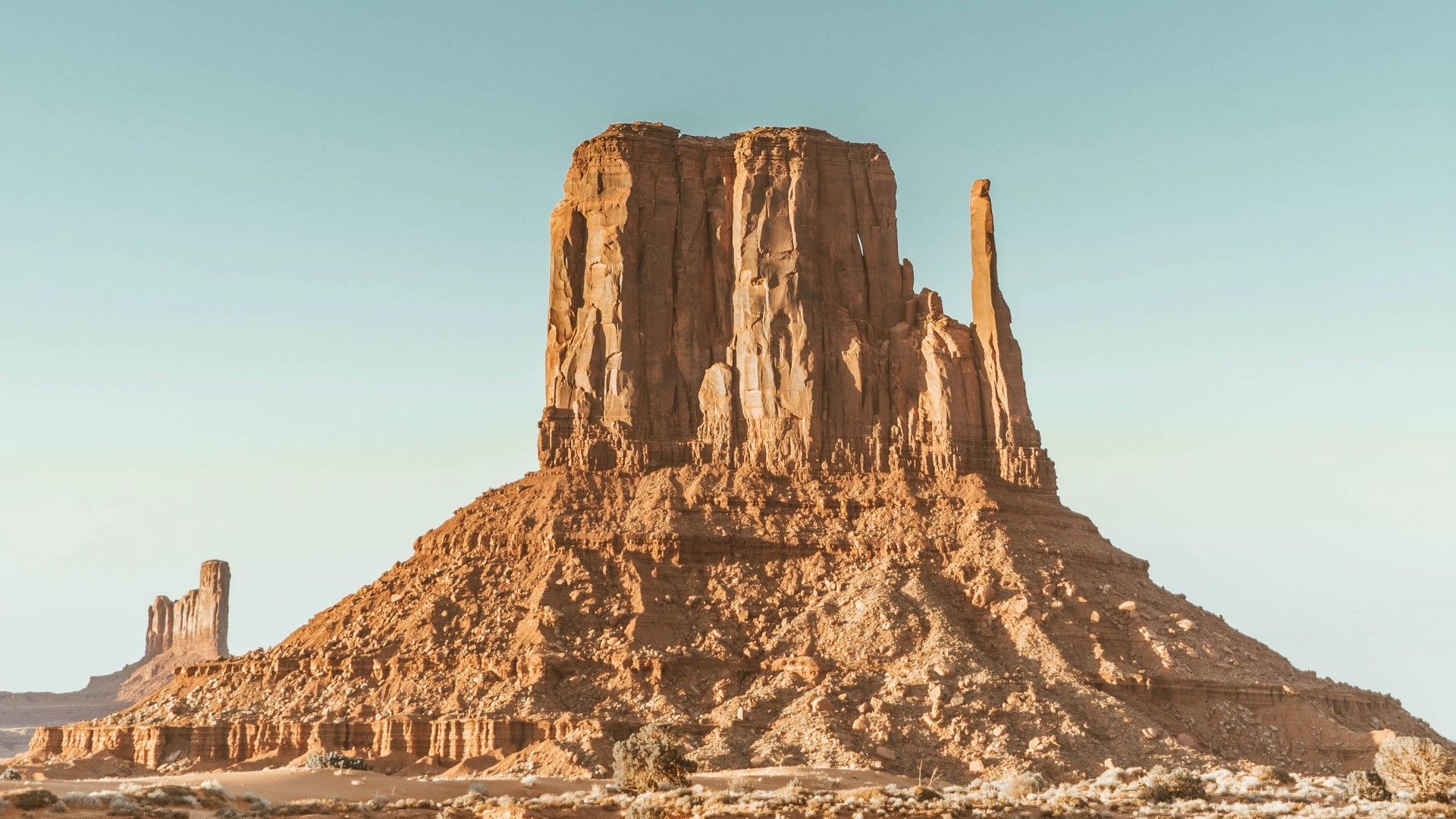 Monument Valley Mittens Buttes Desert Landscape HD Wallpaper