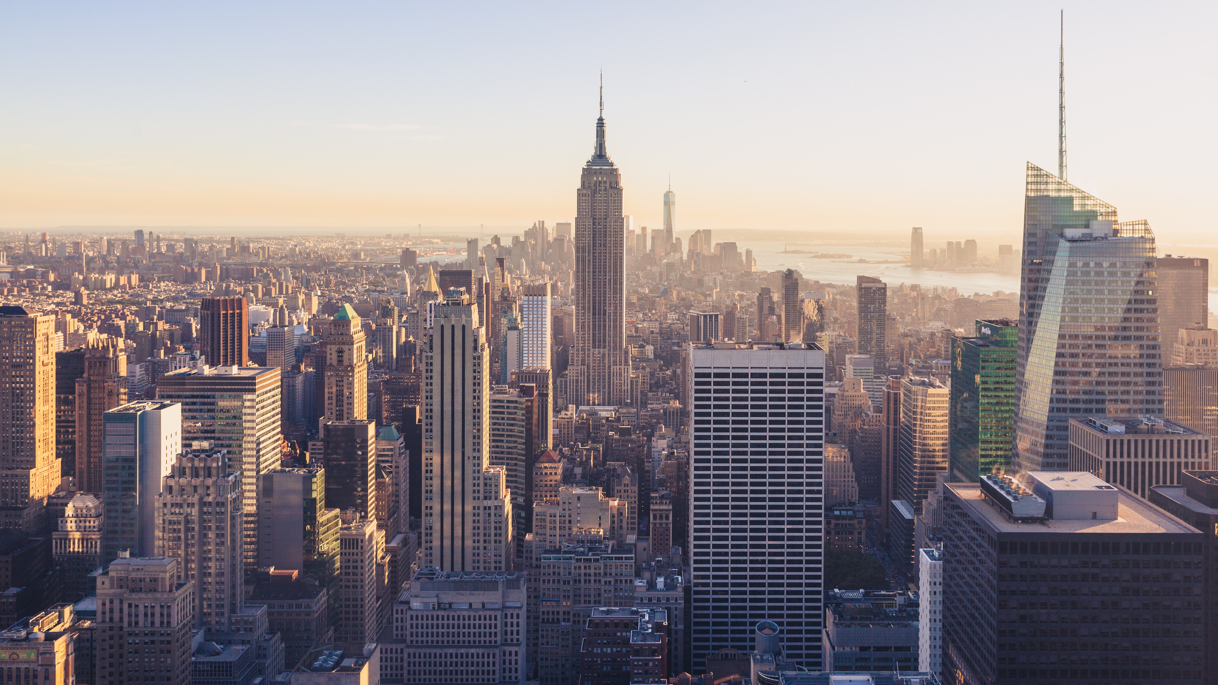 New York City Skyline with Empire State Building HD Wallpaper