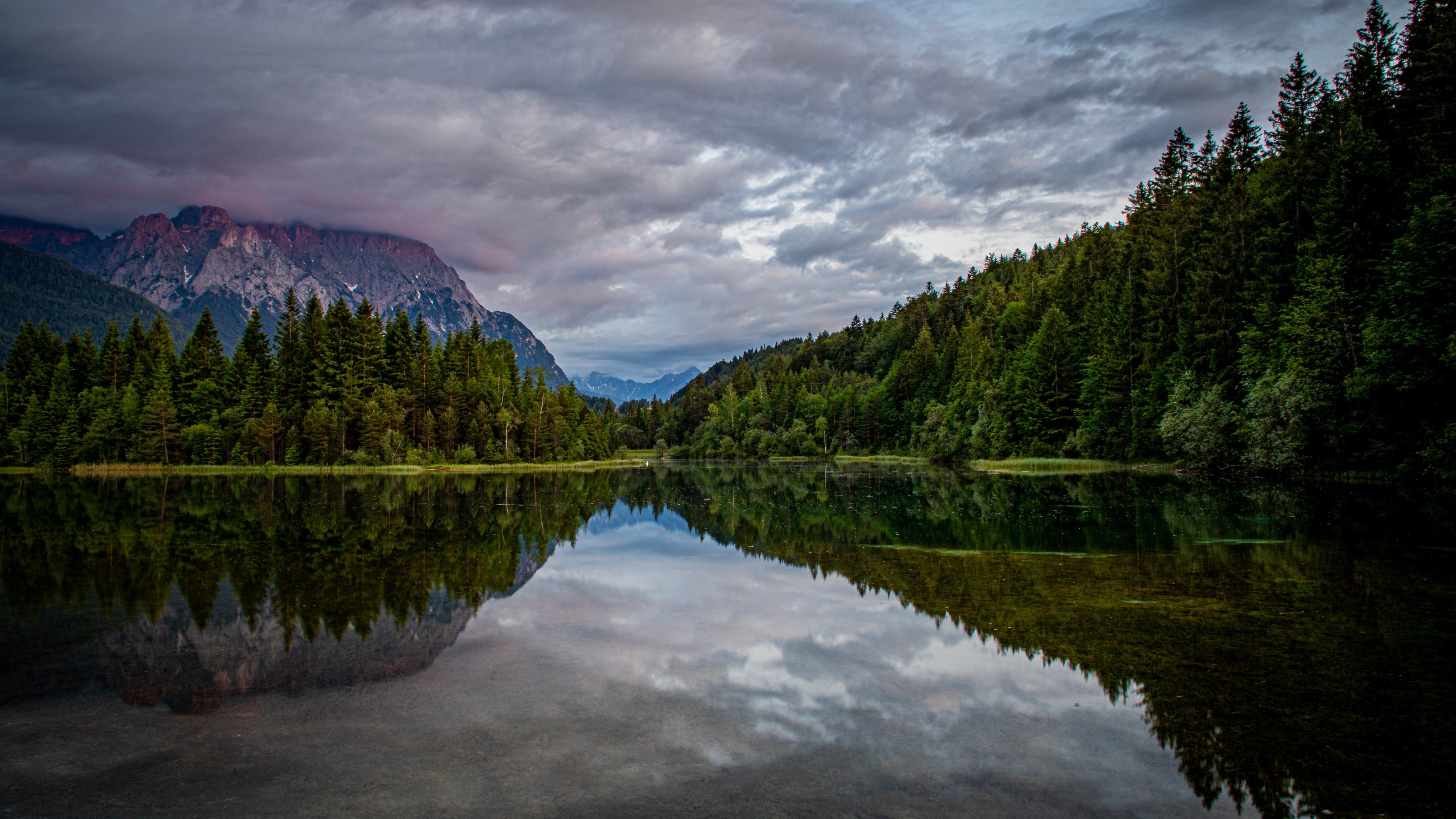 4K Nature Landscape with Mountains and Lake HD Wallpaper