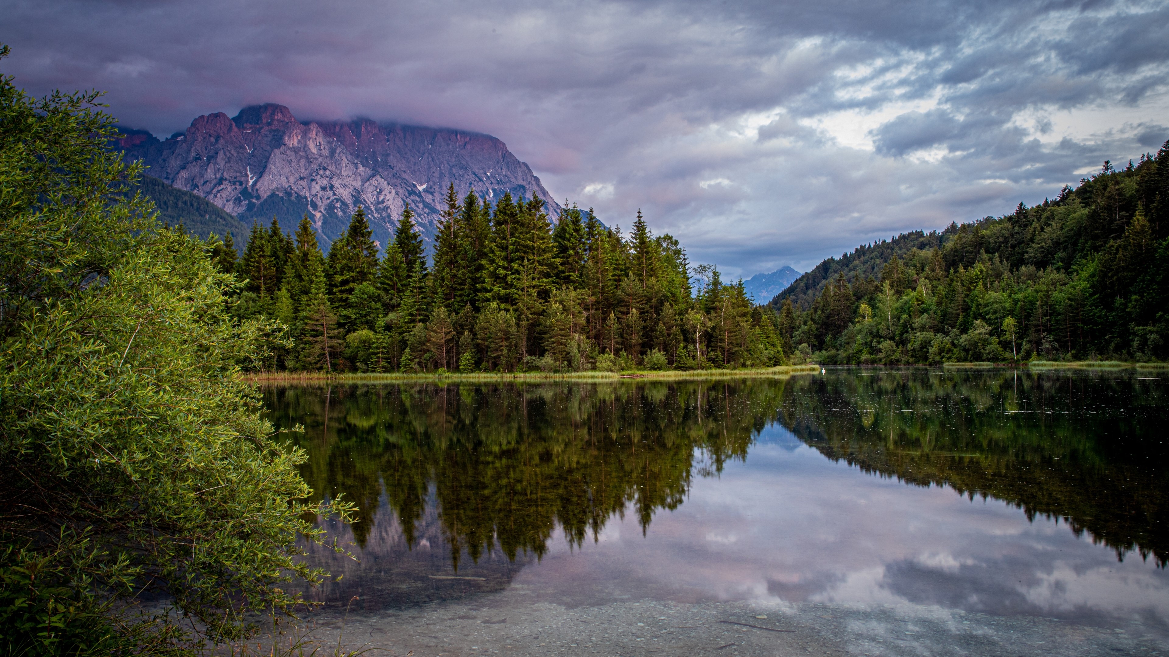 4K Nature Landscape with Mountains and Lake HD Wallpaper
