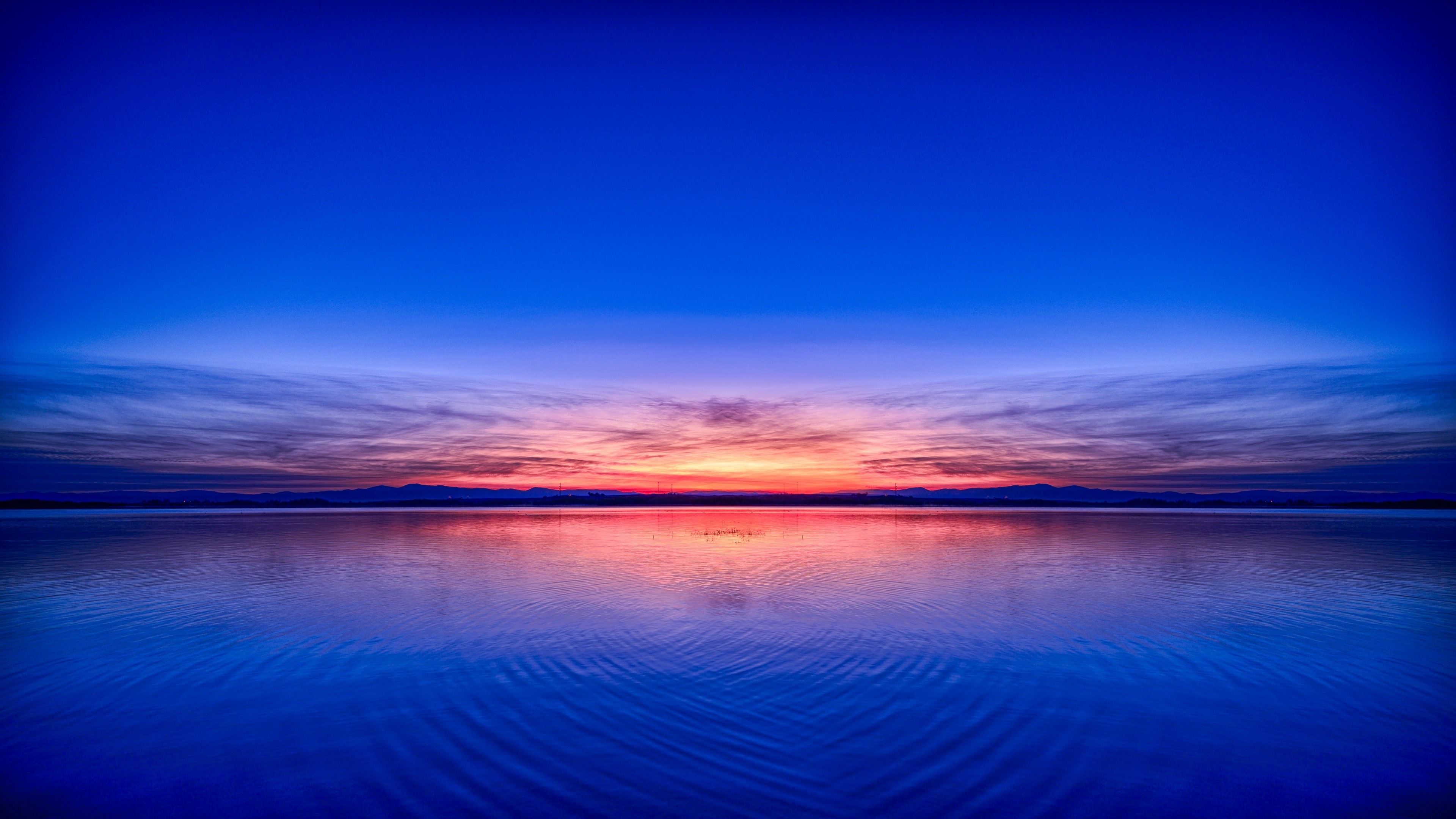 4K Sunset Over Water HD Wallpaper