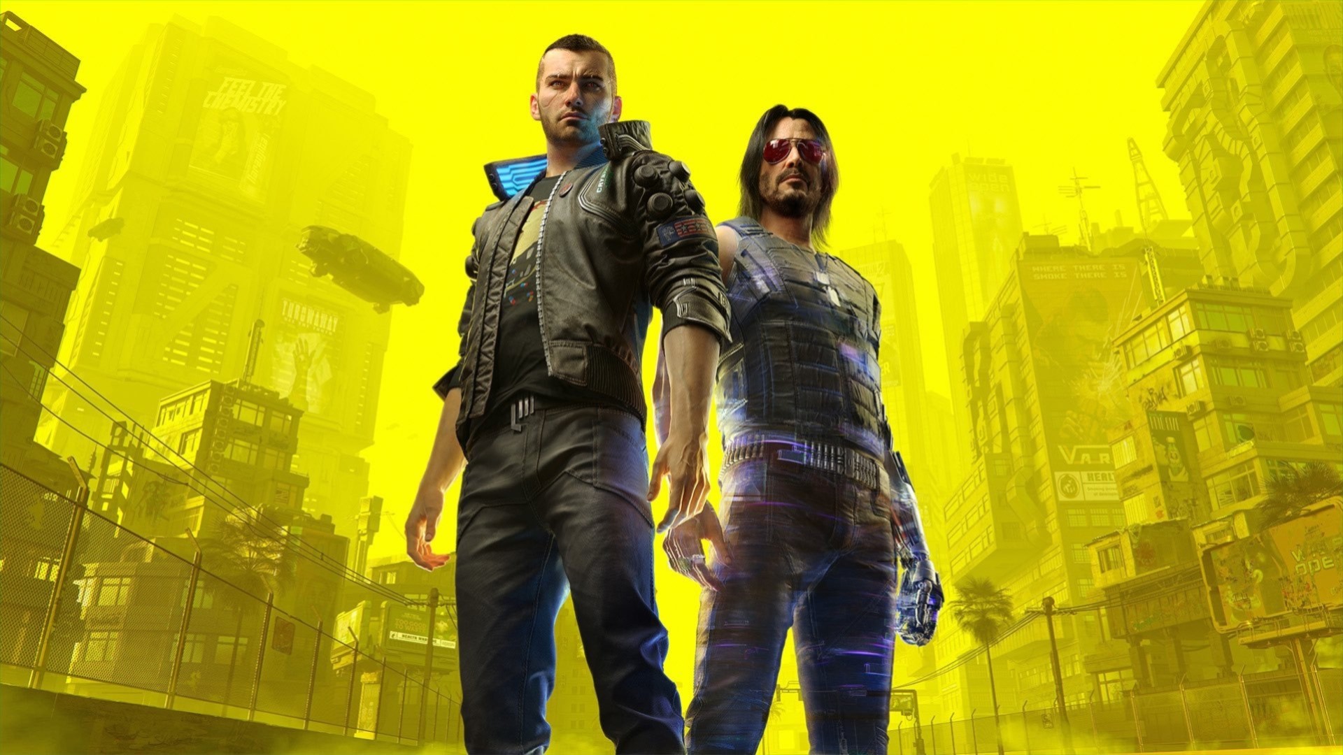 V and Johnny Silverhand from Cyberpunk 2077 HD Wallpaper