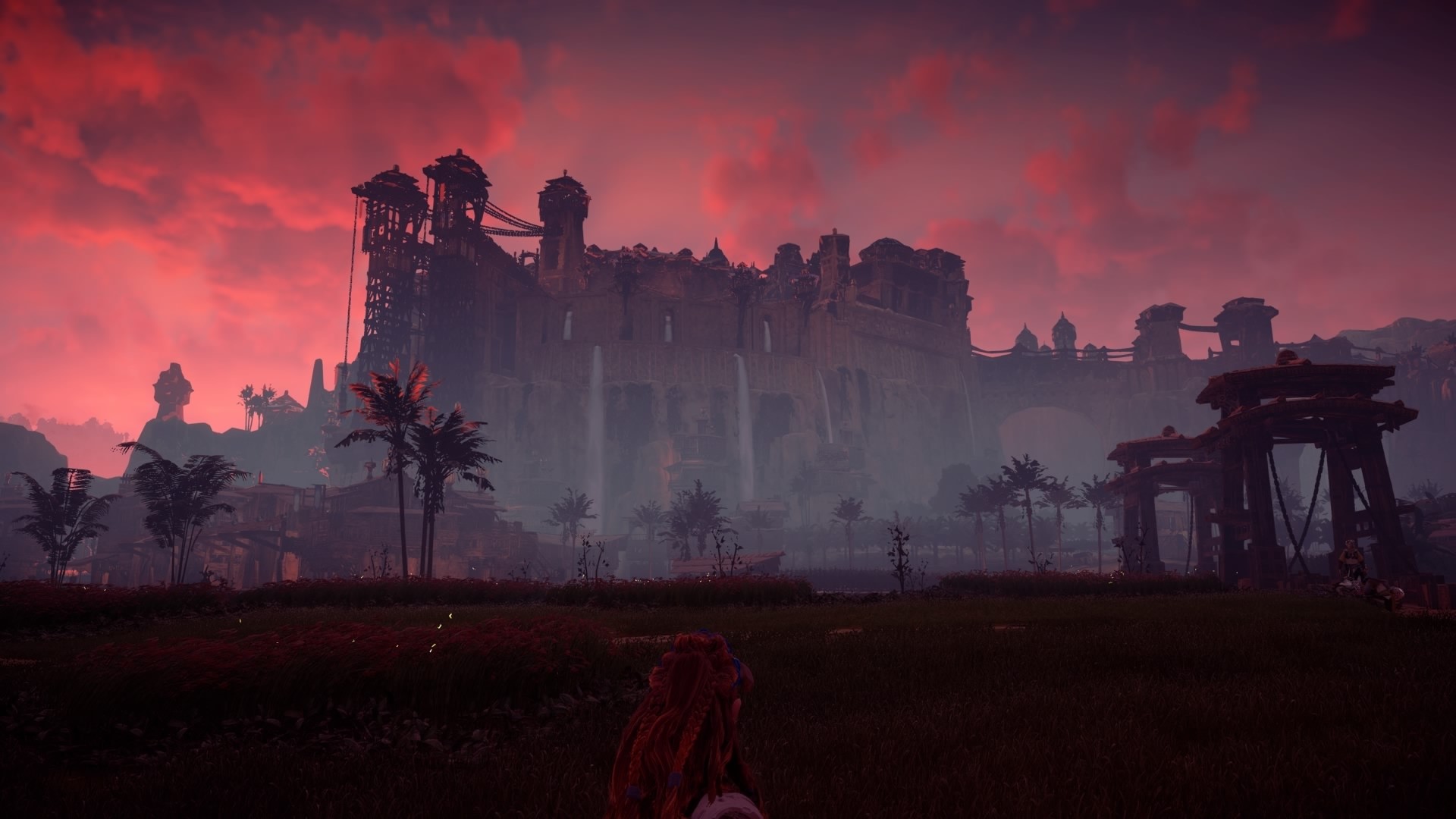 Aloy from Horizon Zero Dawn at sunset HD Wallpaper