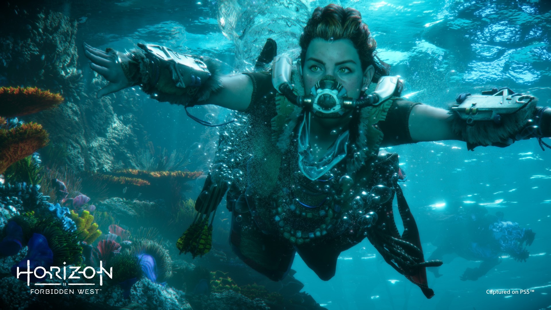 Aloy from Horizon Forbidden West underwater HD Wallpaper