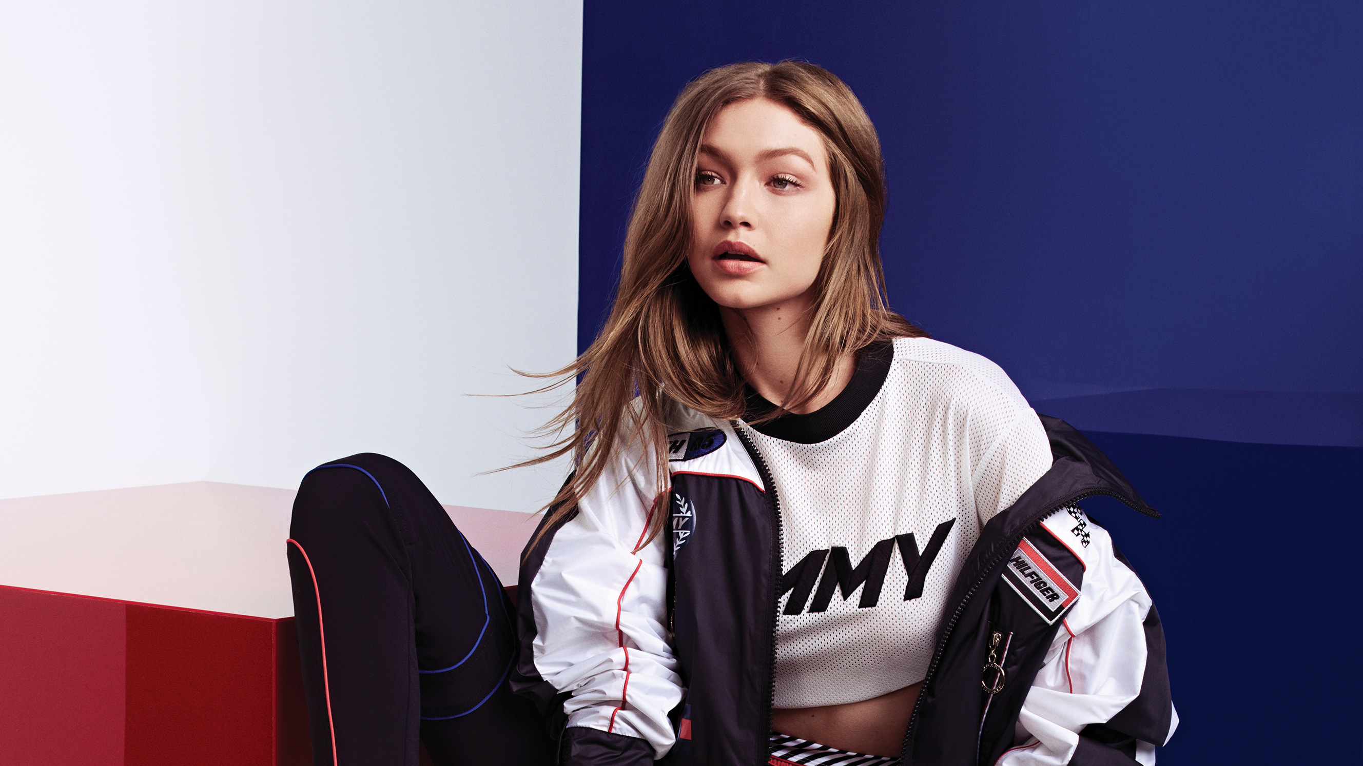 Gigi Hadid for Tommy Hilfiger HD Wallpaper