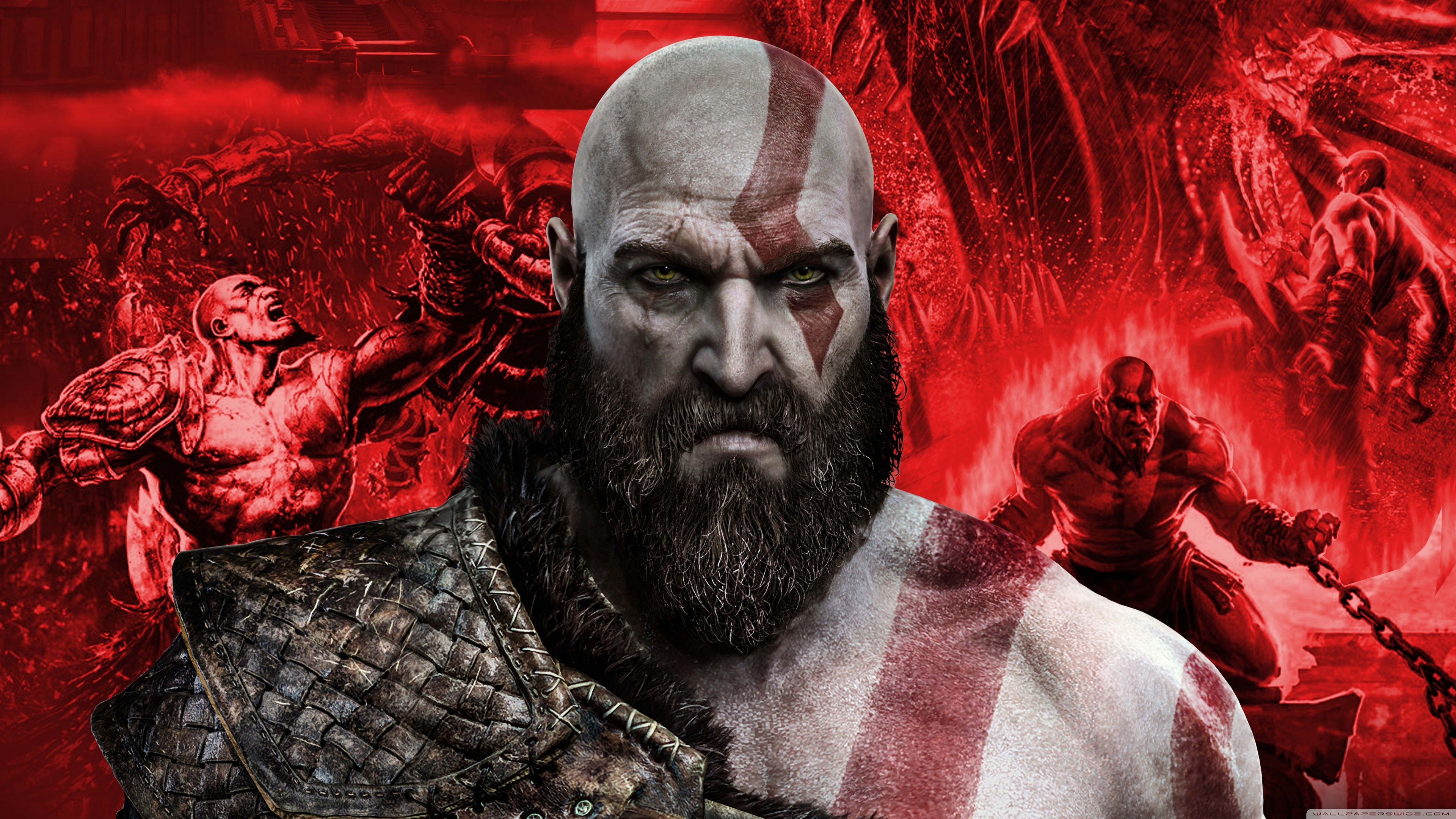 Kratos from God of War in 4K HD Wallpaper