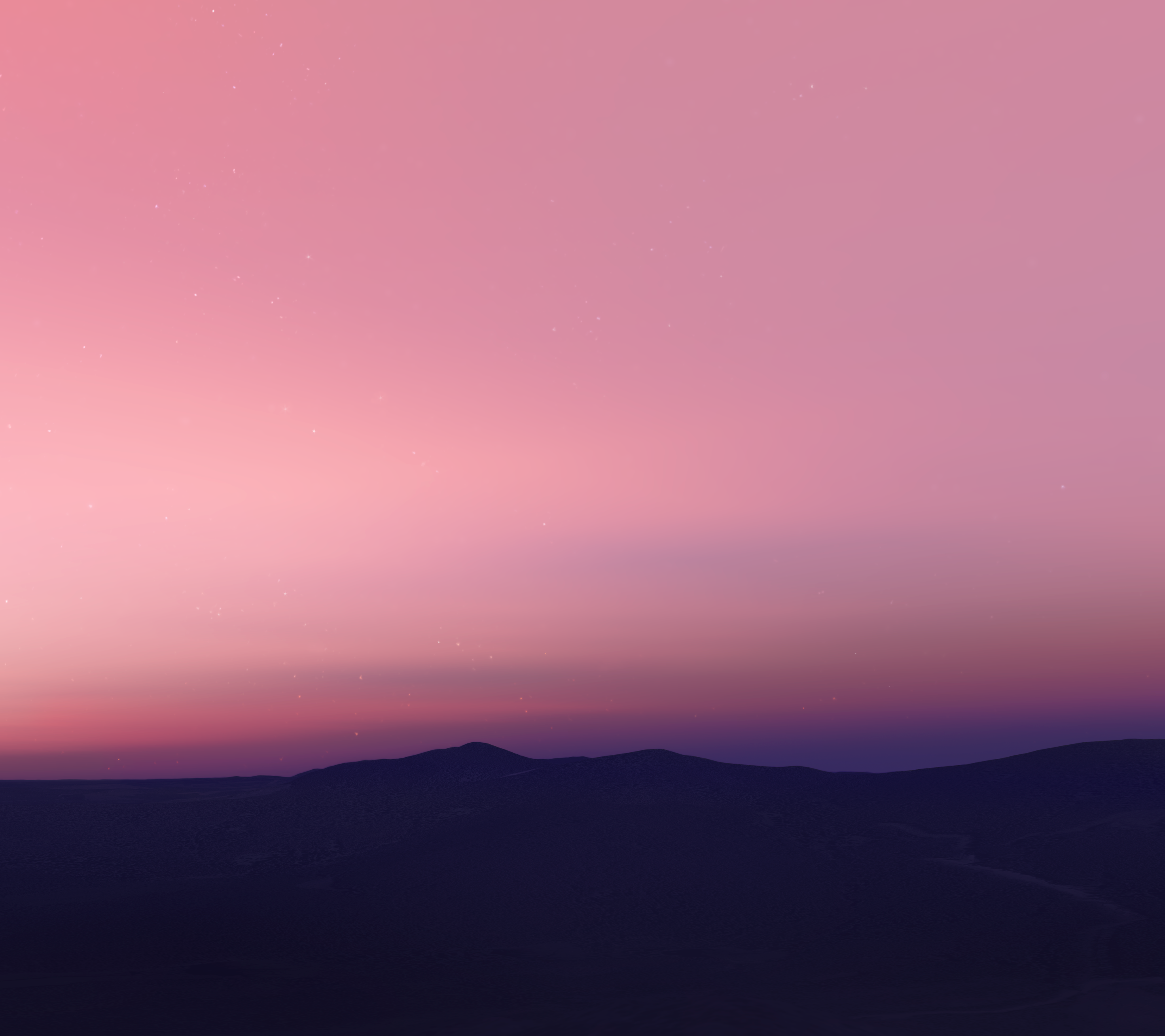 Android stock wallpaper with mountains at dusk HD Wallpaper