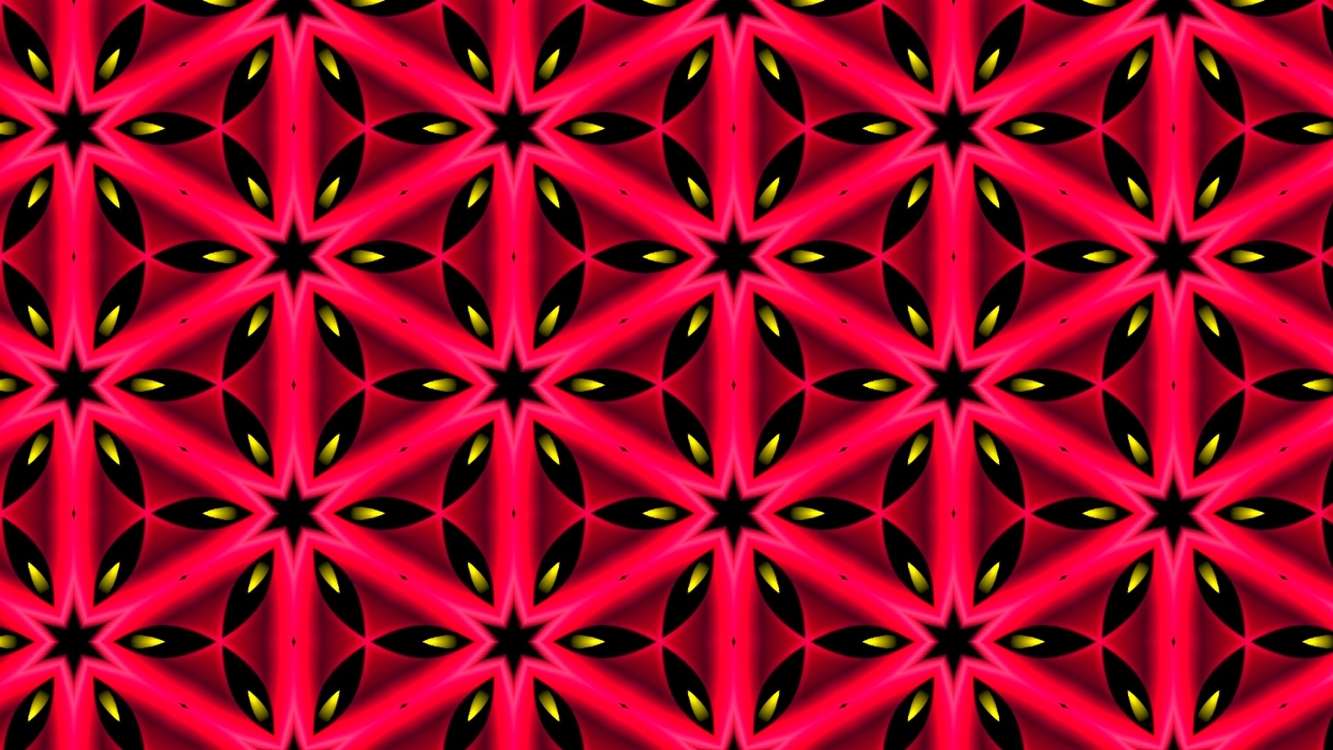 Abstract Red and Yellow Geometric Pattern HD Wallpaper