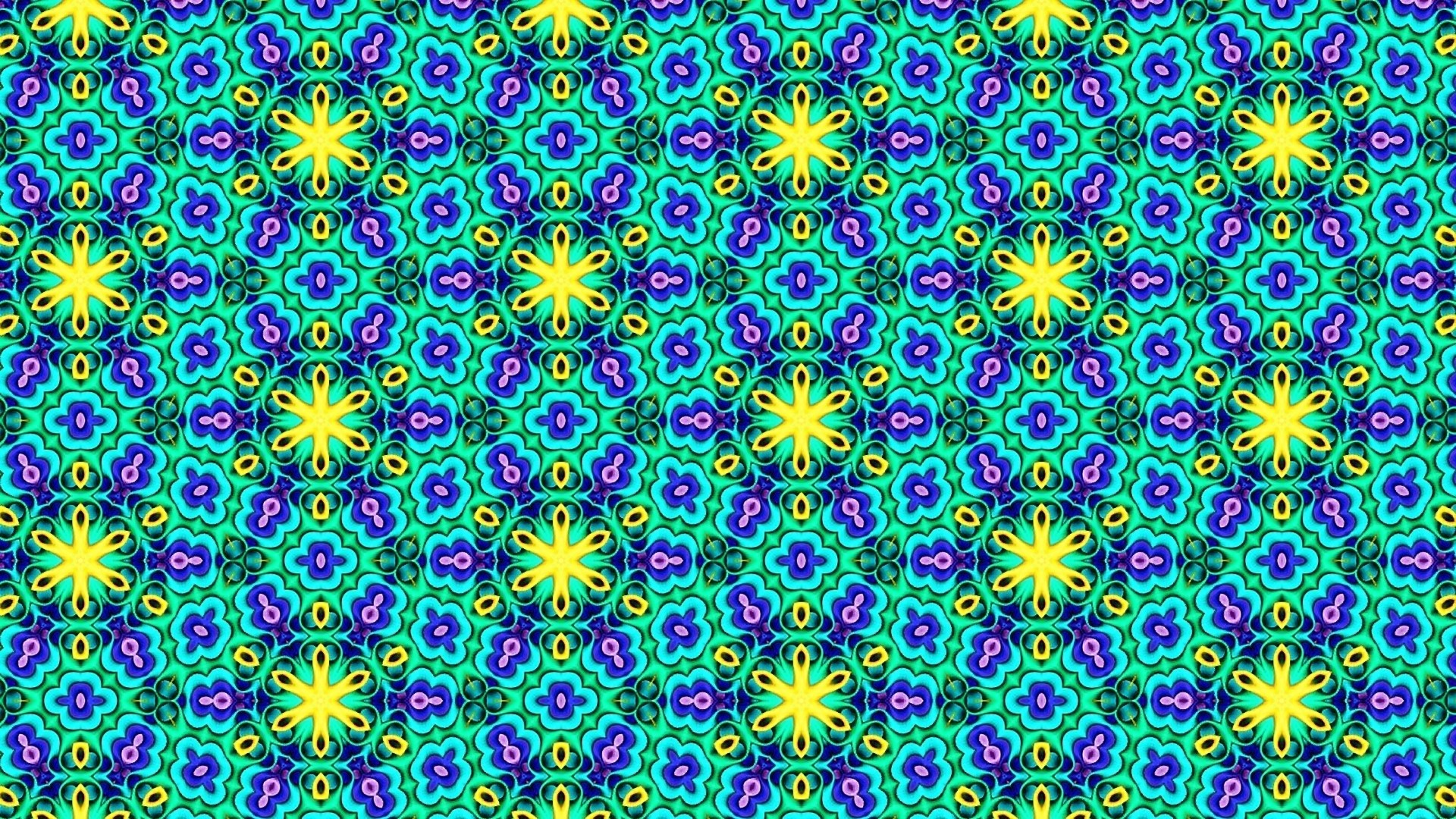 Abstract geometric pattern with yellow, blue, and green. HD Wallpaper