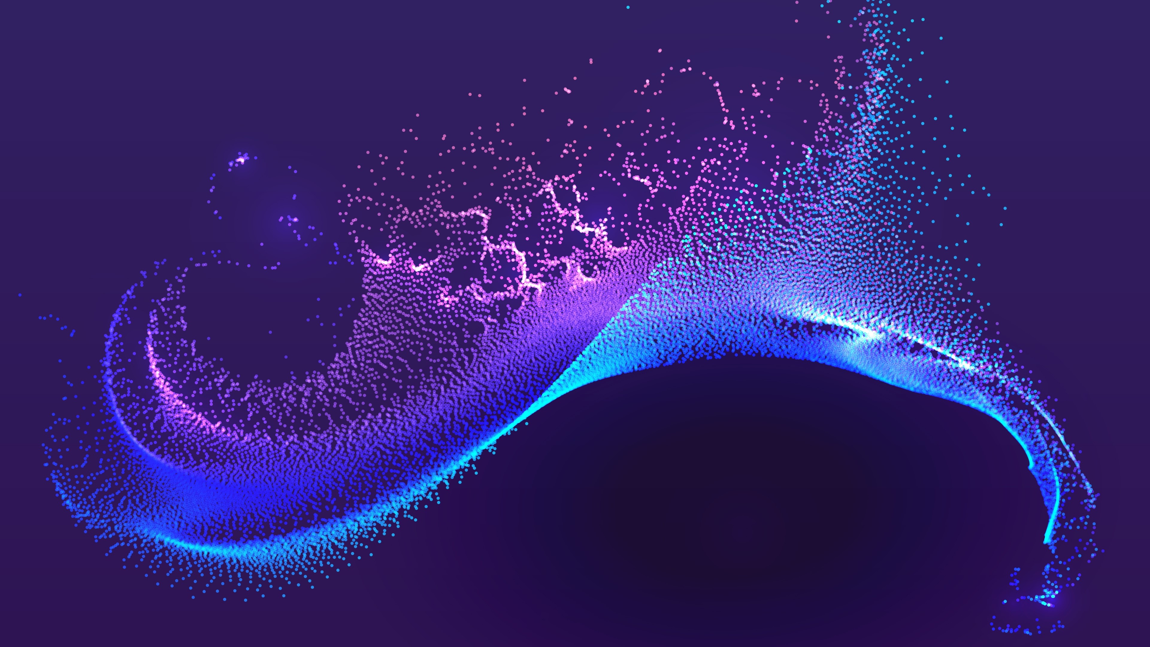 Abstract particle wave 4K 8K HD Wallpaper