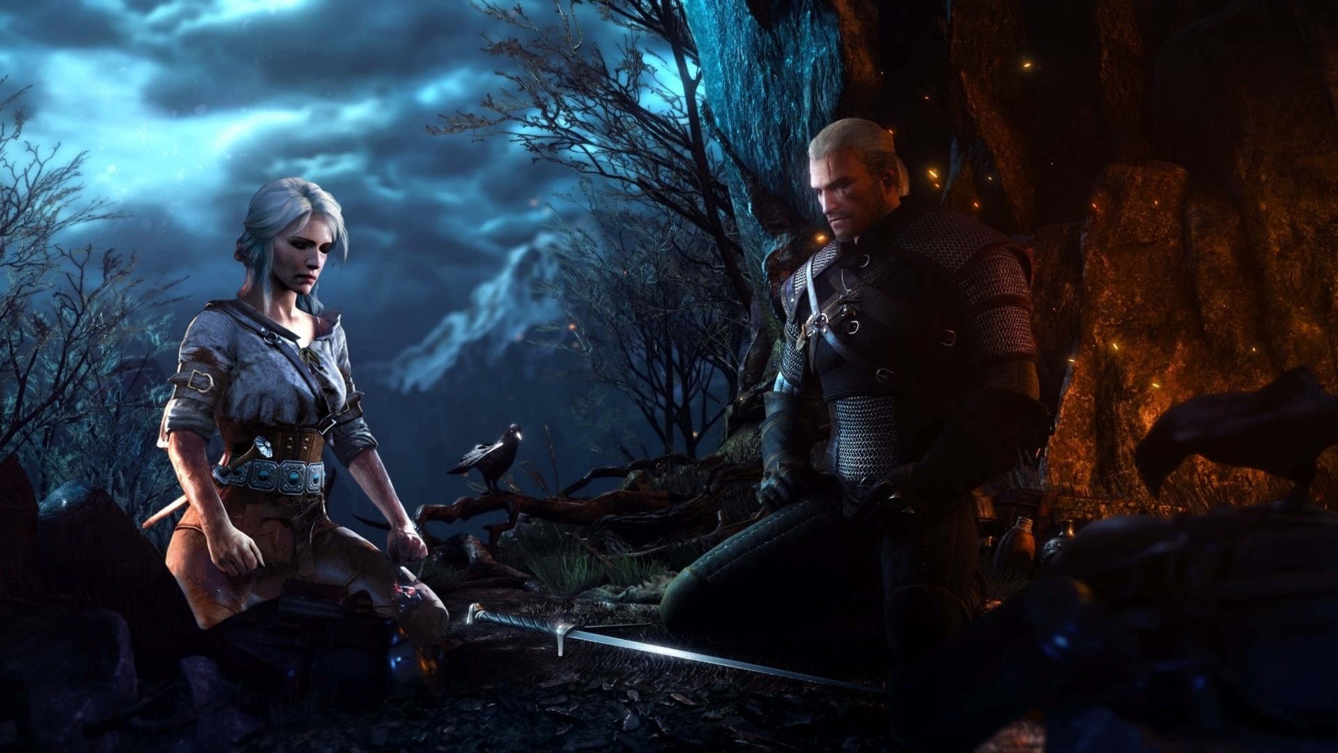 Geralt and Ciri from The Witcher 3: Wild Hunt HD Wallpaper