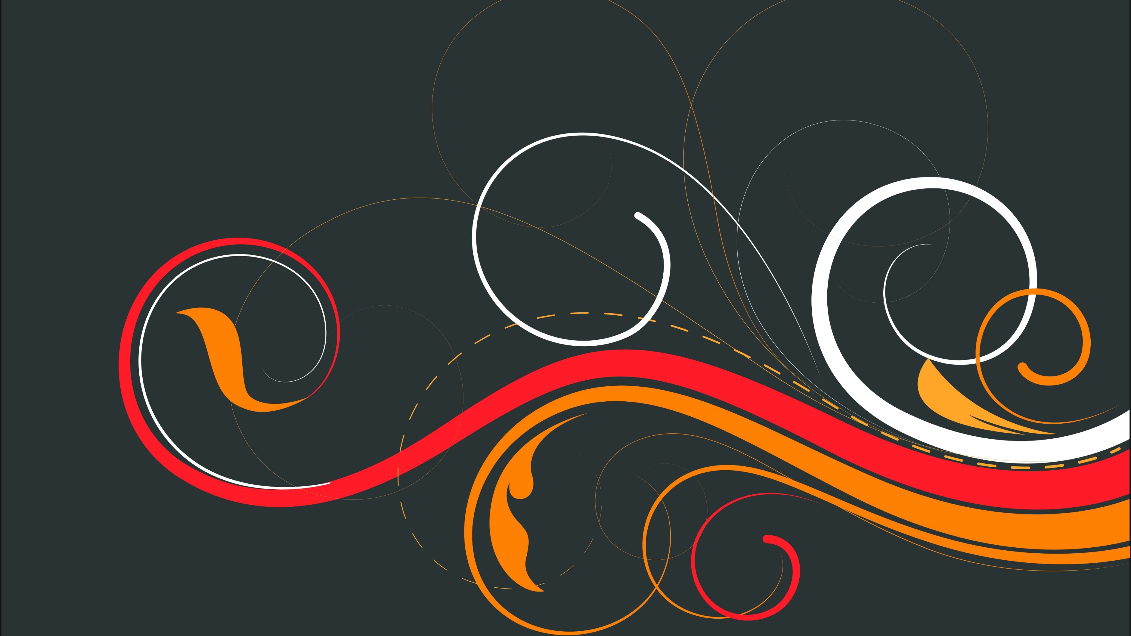 4K Swirling Floral Pattern HD Wallpaper