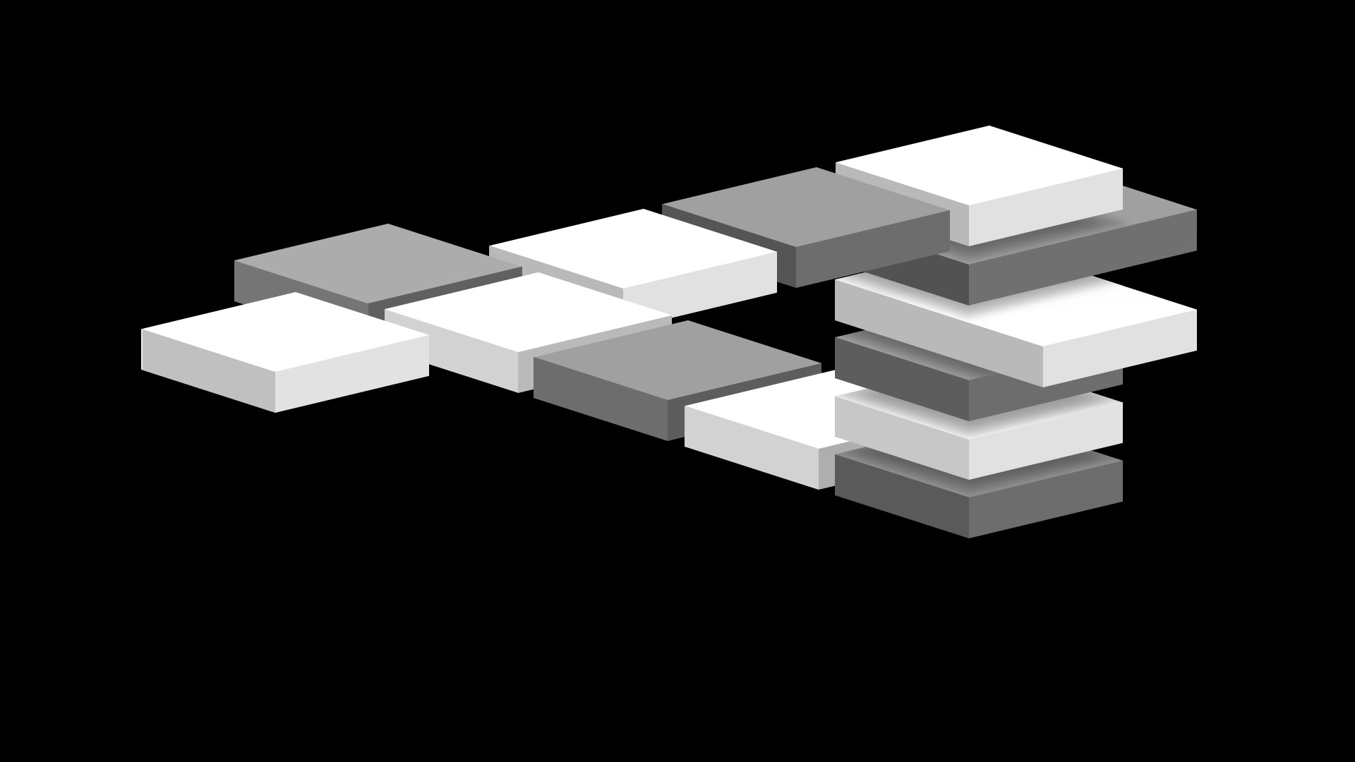 Impossible staircase made of blocks HD Wallpaper