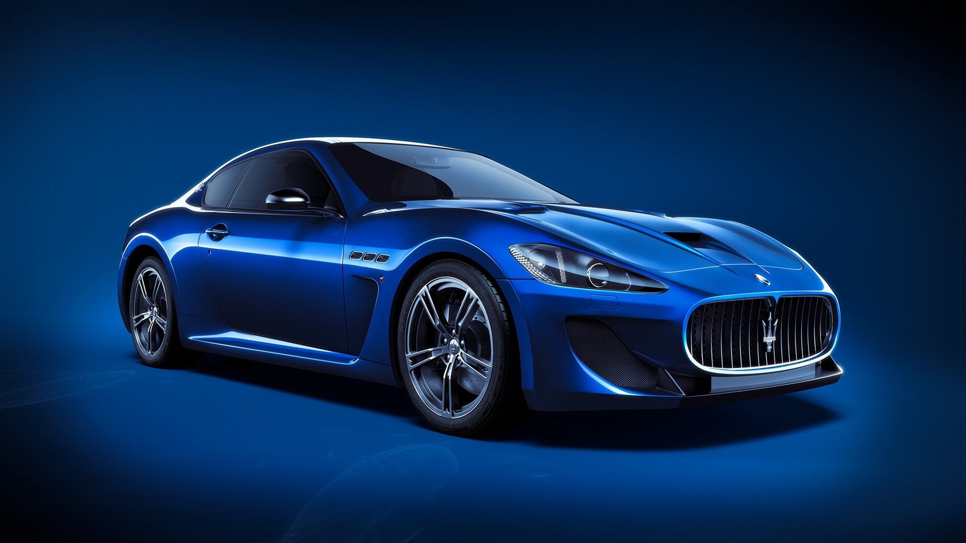 Blue Maserati Coupe HD Wallpaper
