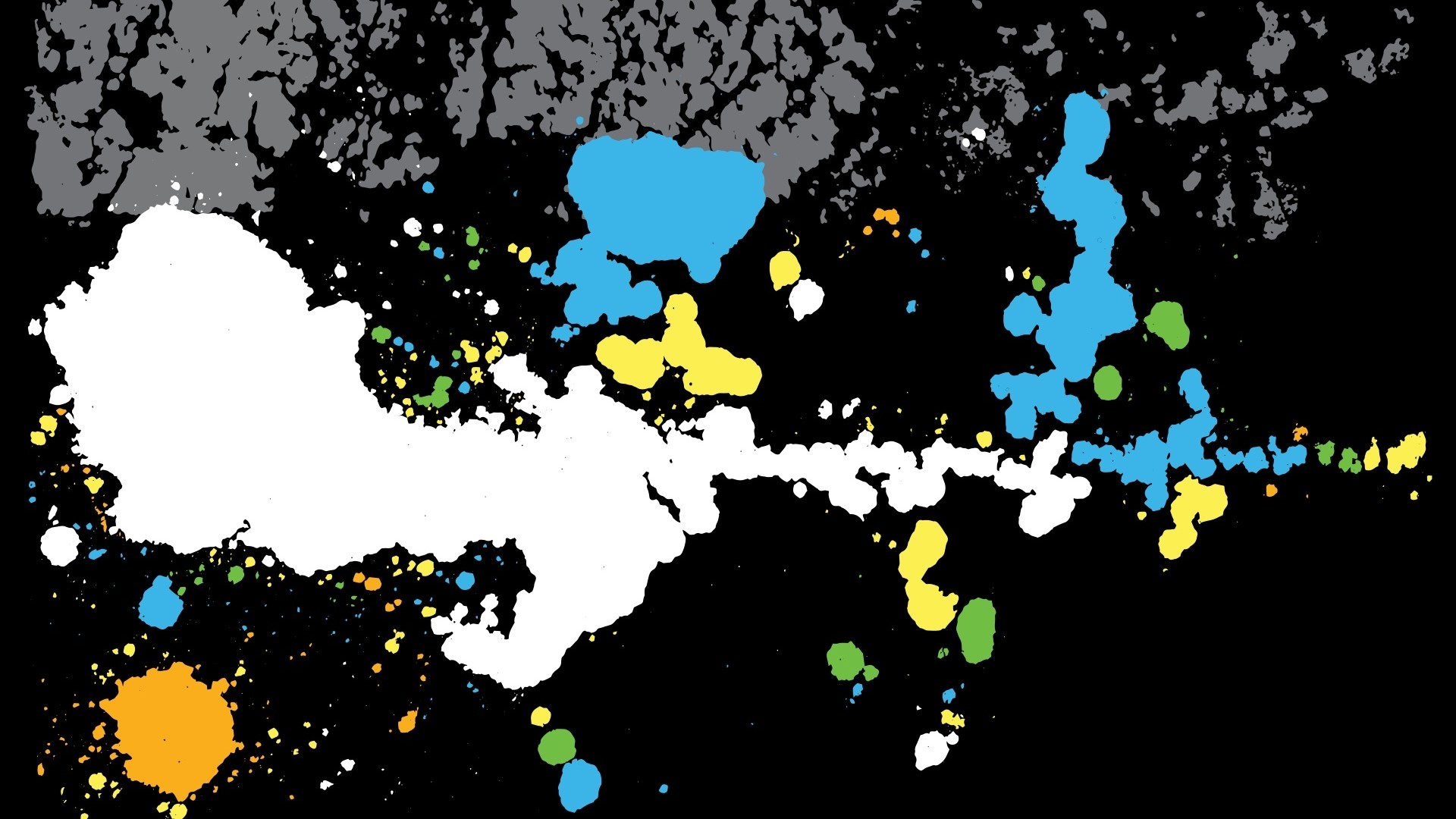 Colored spots on black background HD Wallpaper