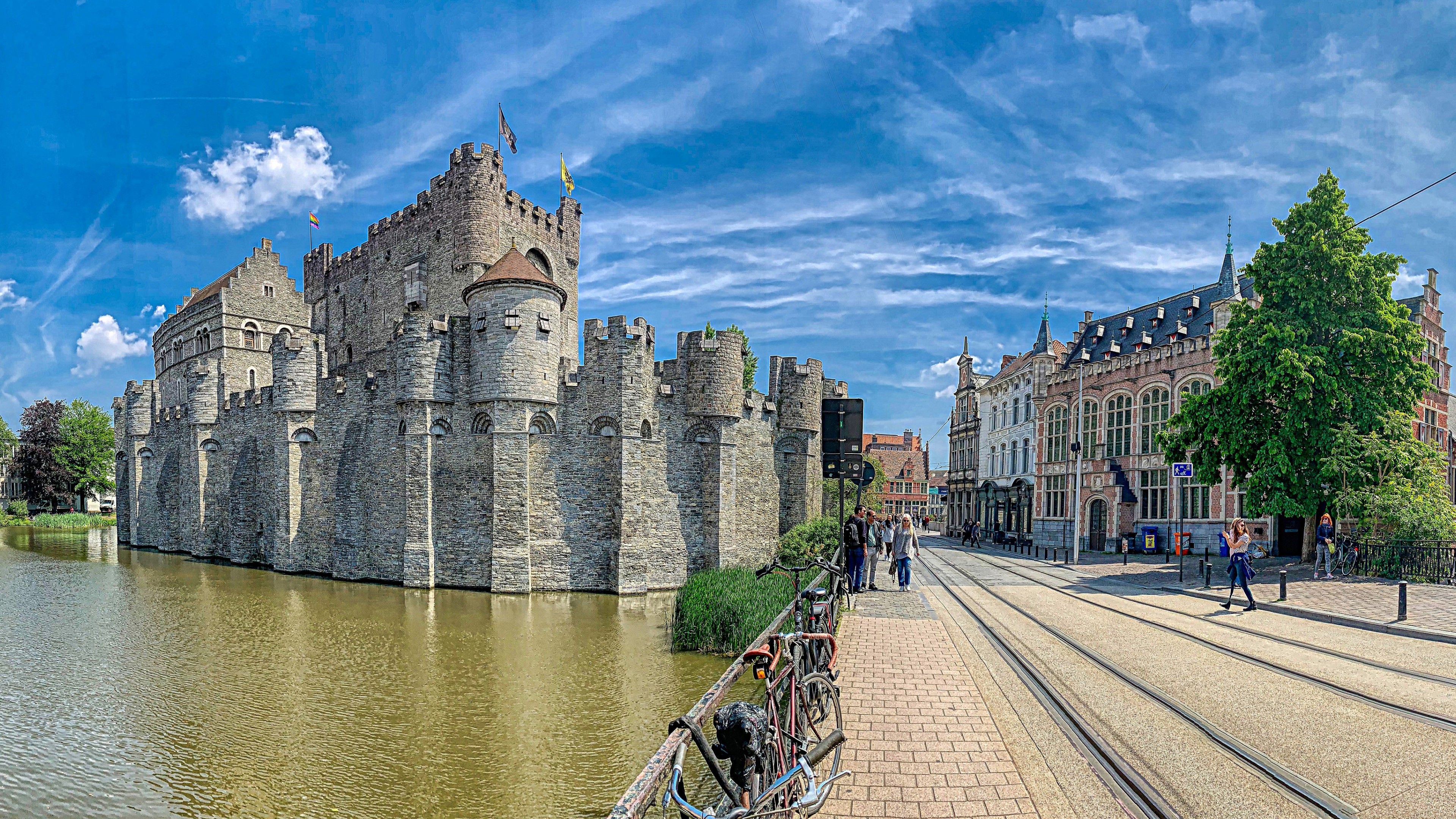 Gravensteen Castle in Ghent, Belgium HD Wallpaper