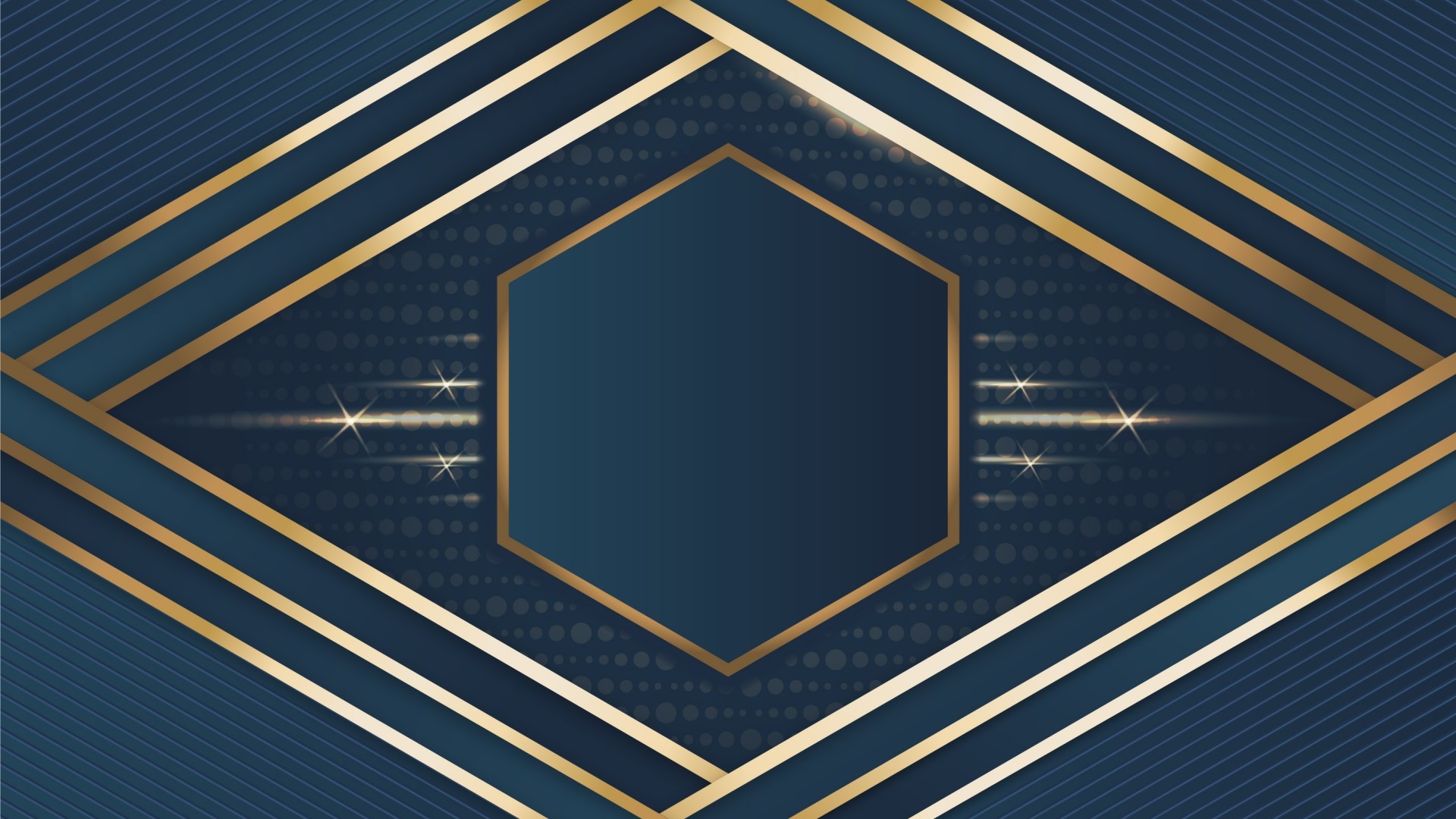Abstract geometric background with gold and blue elements HD Wallpaper