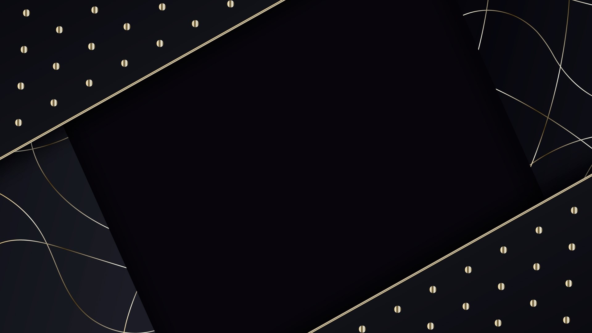 Abstract dark background with gold geometric patterns HD Wallpaper