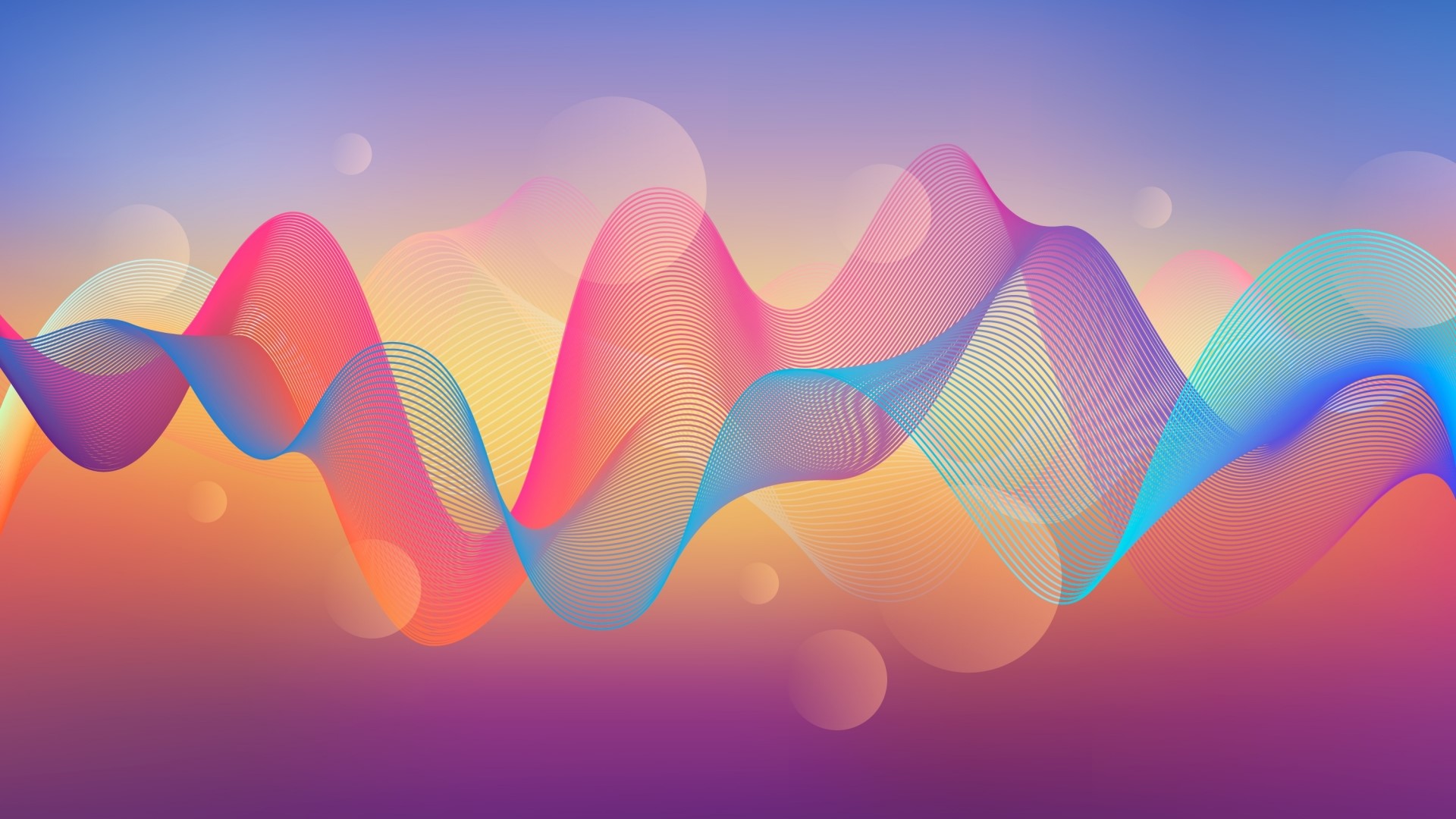 Abstract colorful sound wave visualization HD Wallpaper