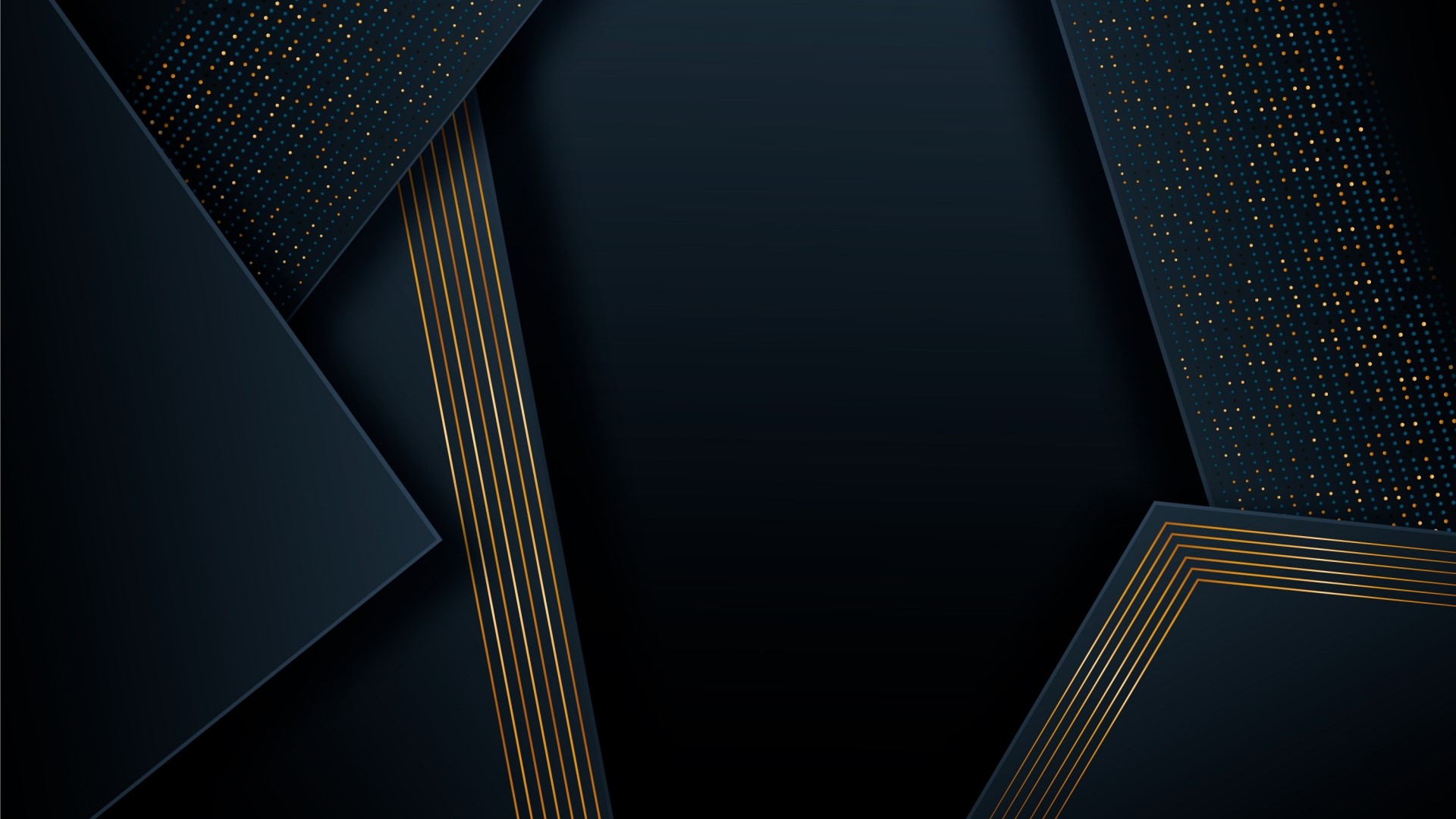 Dark Abstract Geometric Background with Gold Accents HD Wallpaper