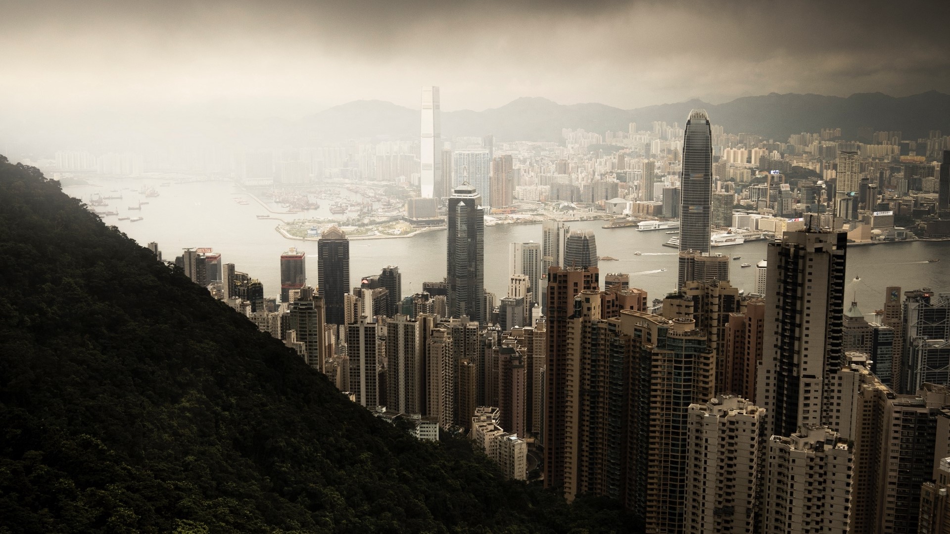 Hong Kong Skyline from Victoria Peak HD Wallpaper