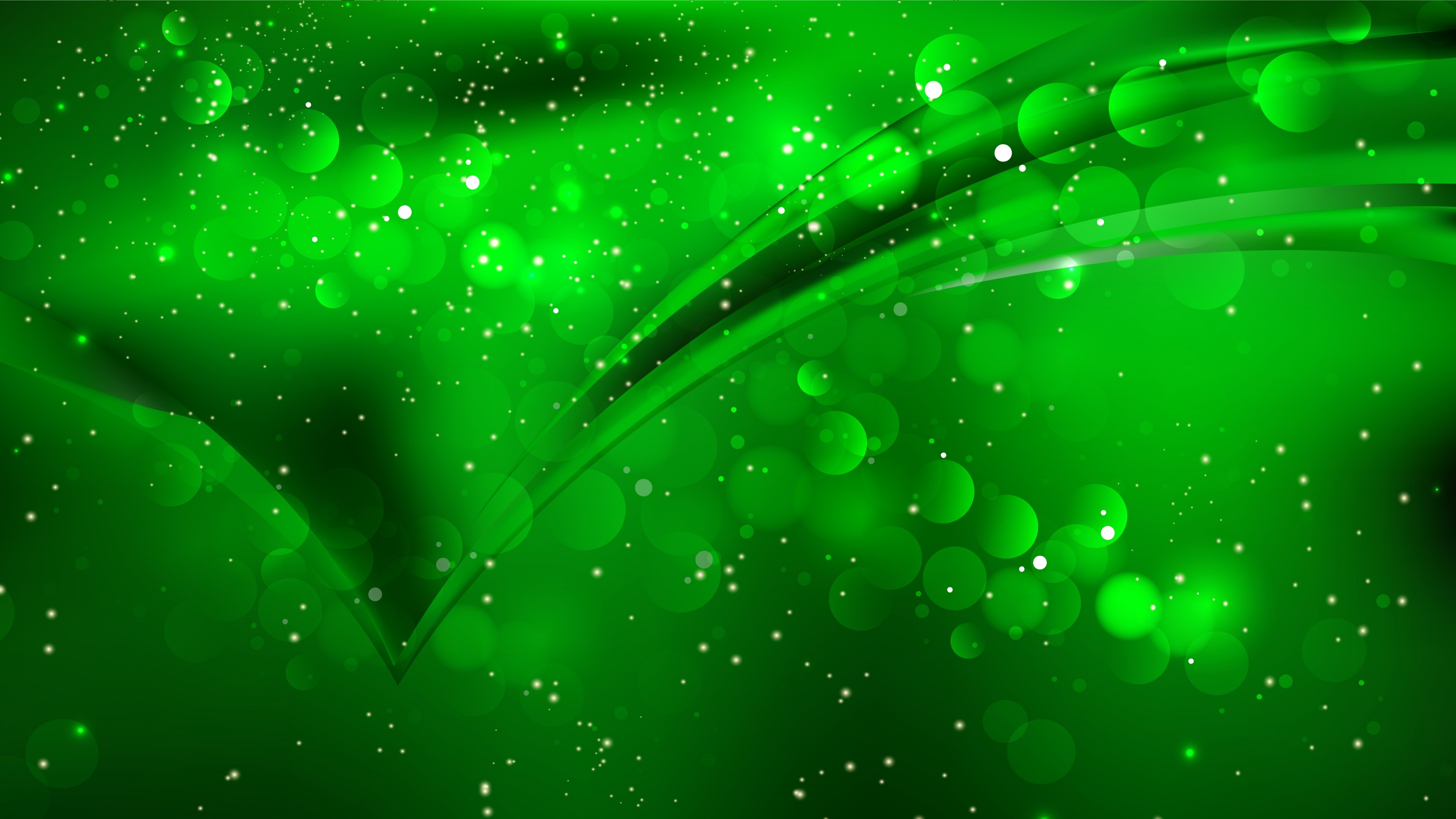 Green Abstract Bokeh Lights HD Wallpaper