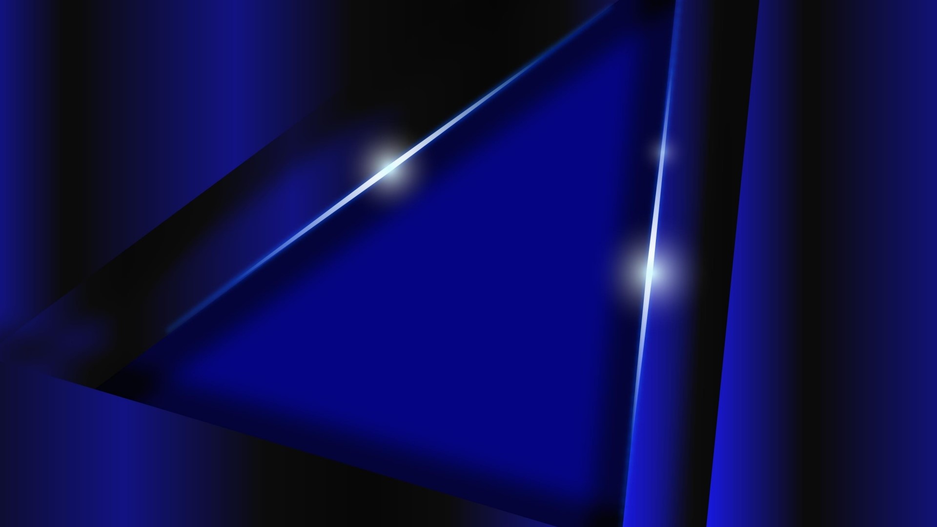 Abstract blue and black geometric shapes with light streaks HD Wallpaper