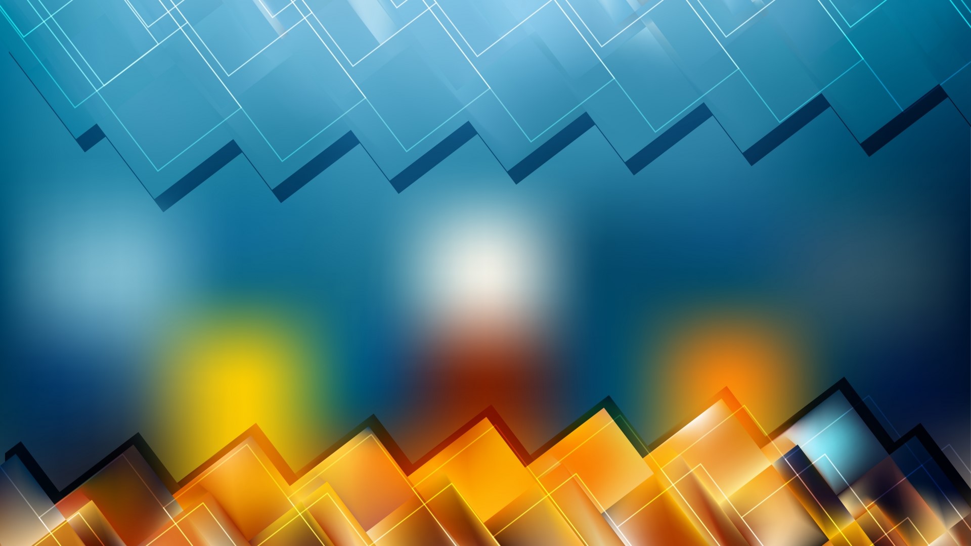 Abstract geometric shapes on a blue background HD Wallpaper