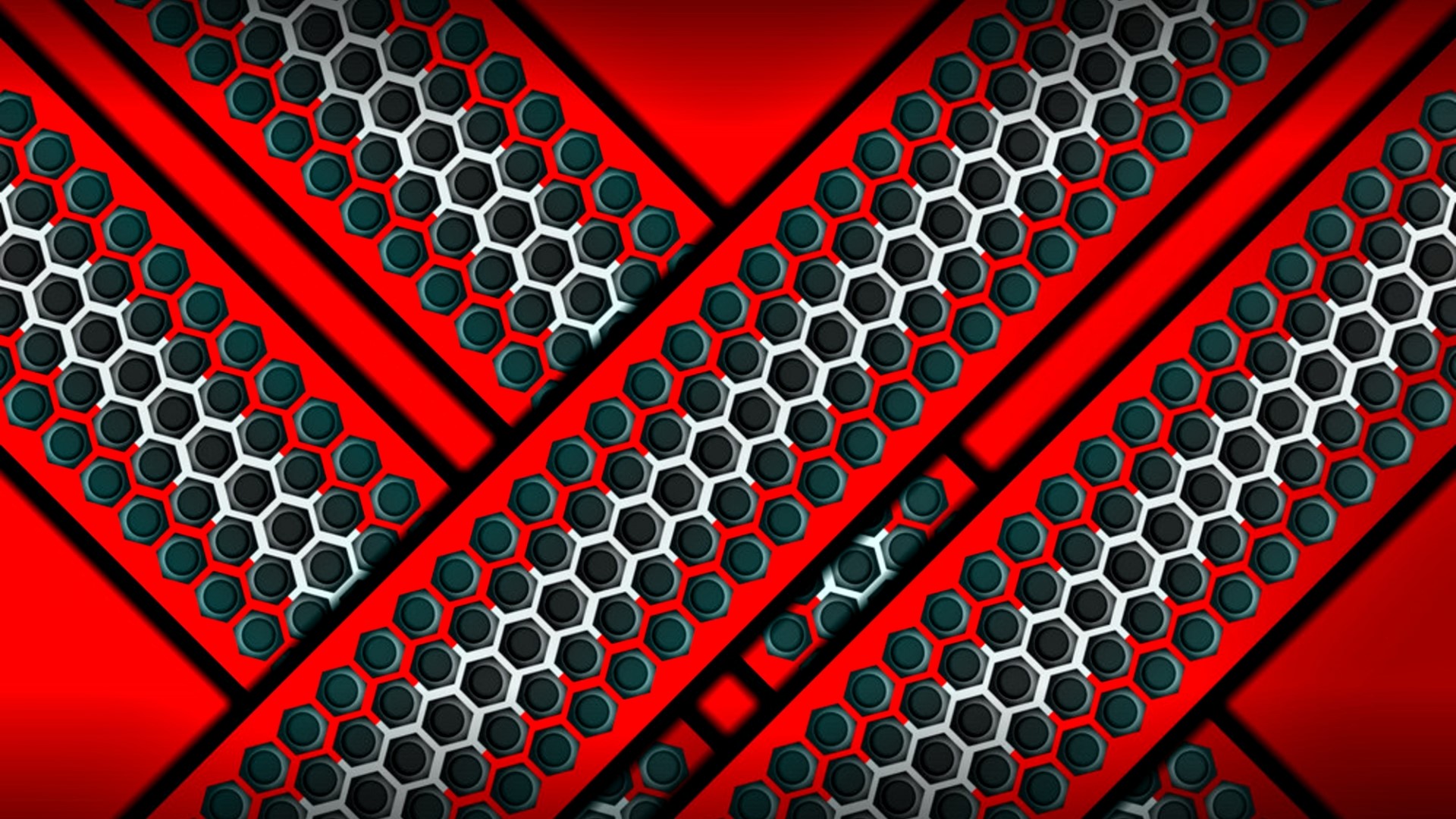 Red and black abstract geometric pattern HD Wallpaper