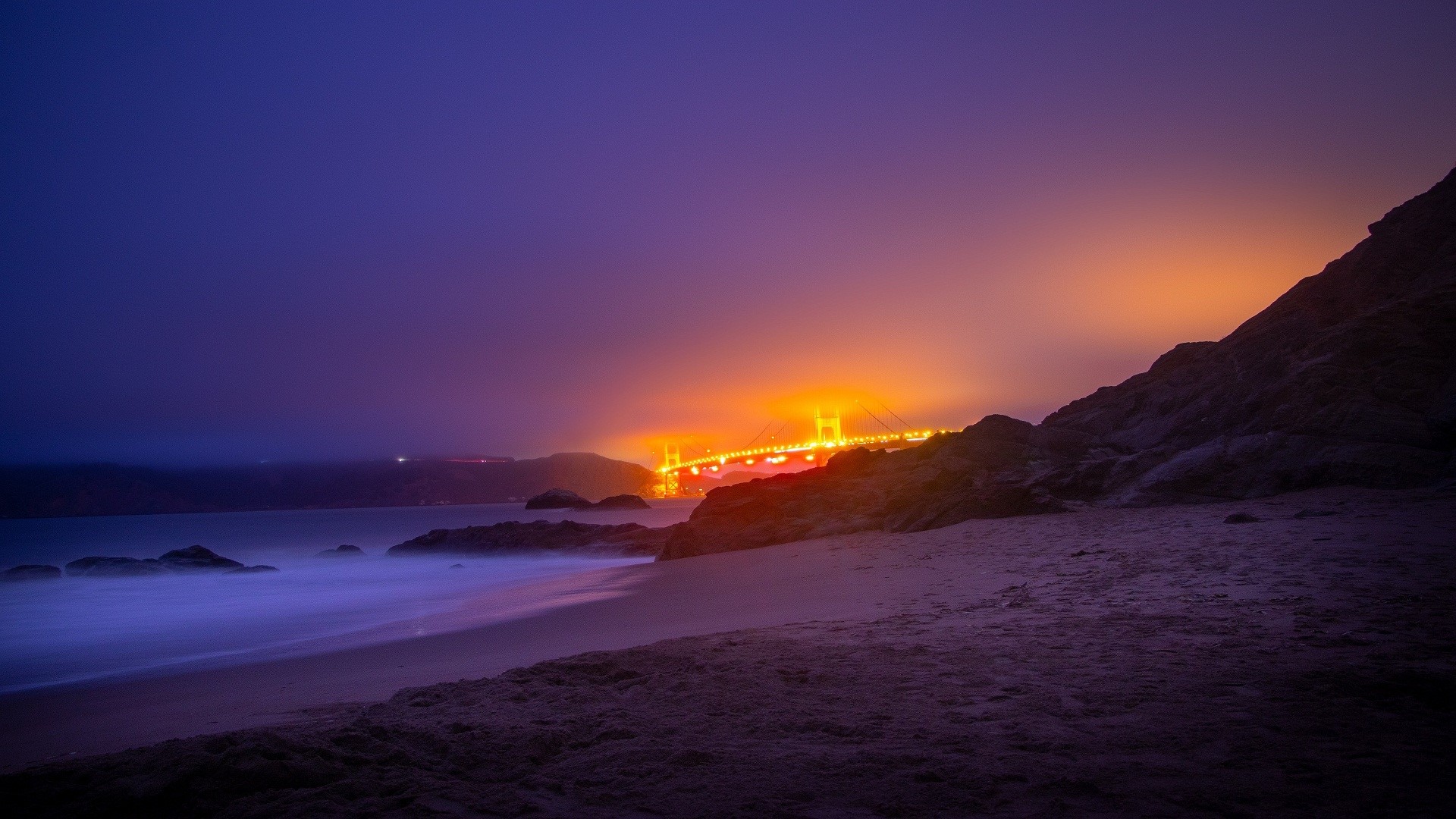 Golden Gate Bridge at Dusk HD Wallpaper