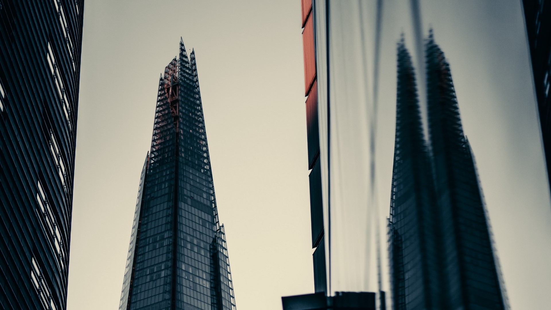 The Shard and surrounding skyscrapers in London HD Wallpaper