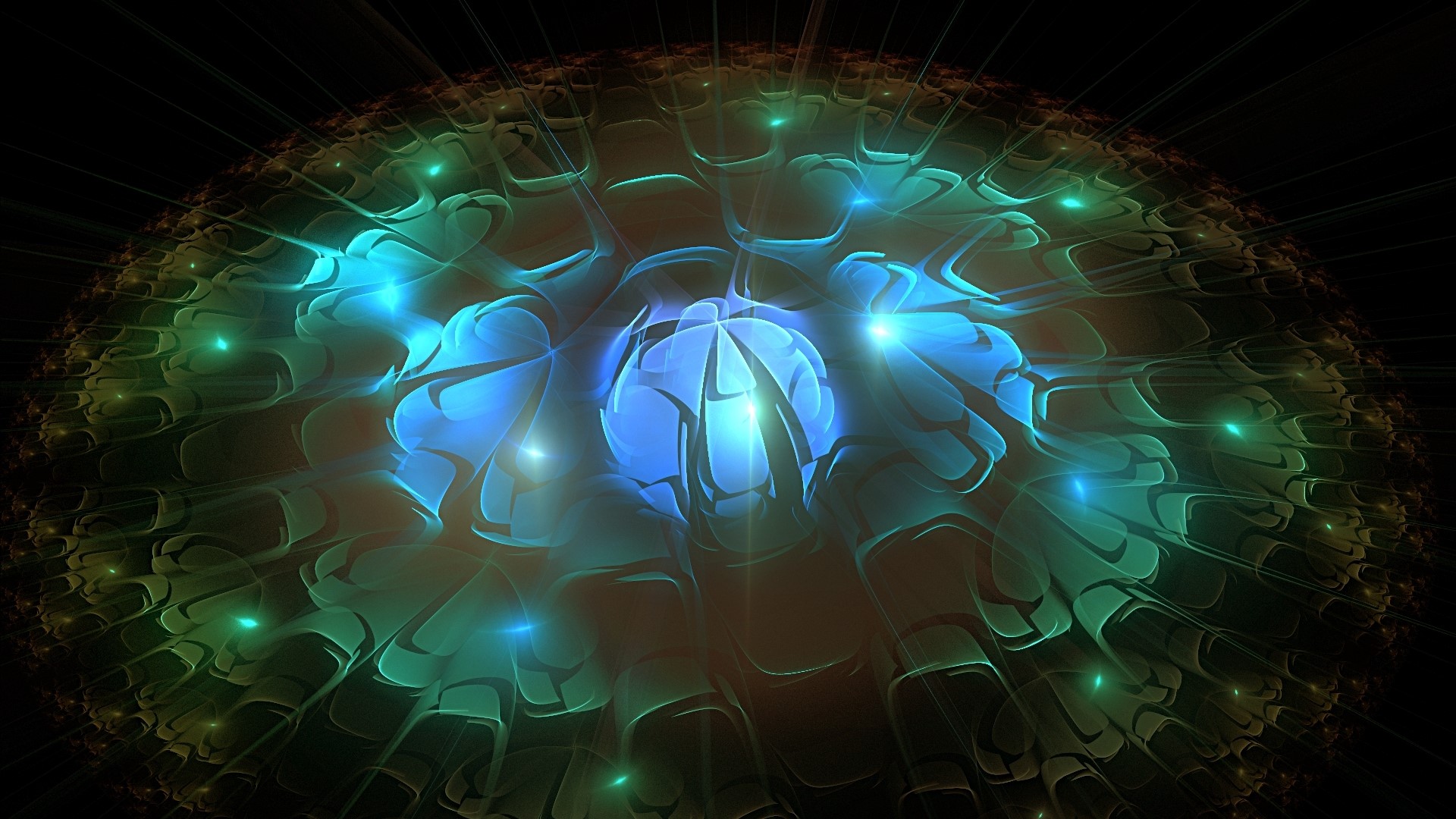 Abstract Fractal Bloom HD Wallpaper