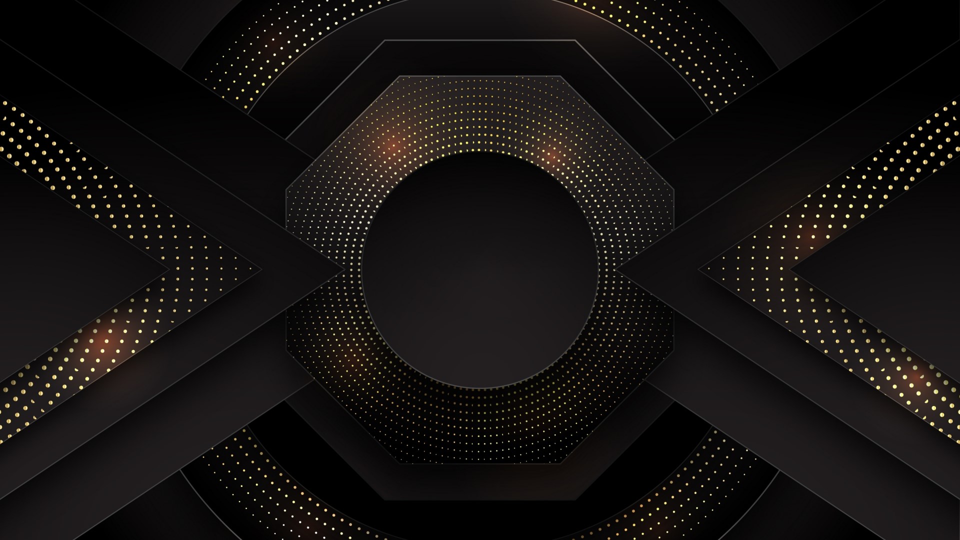 Black and gold abstract geometric pattern HD Wallpaper