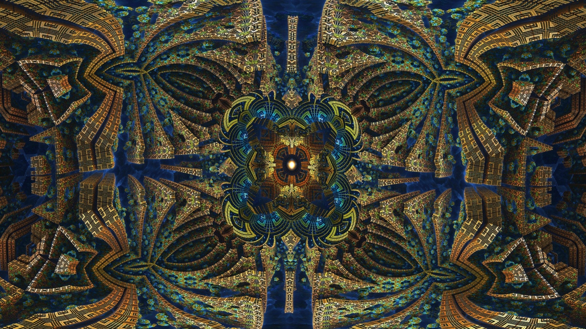 Kaleidoscope fractal abstract art HD Wallpaper