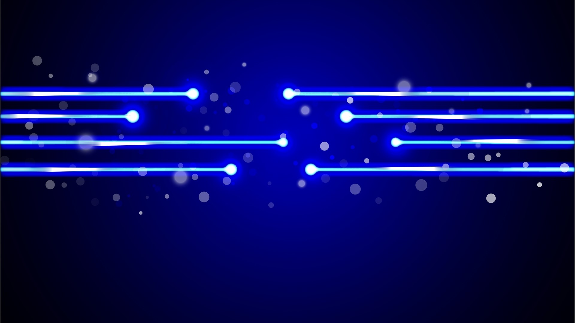 Blue light streaks with bokeh on dark background HD Wallpaper