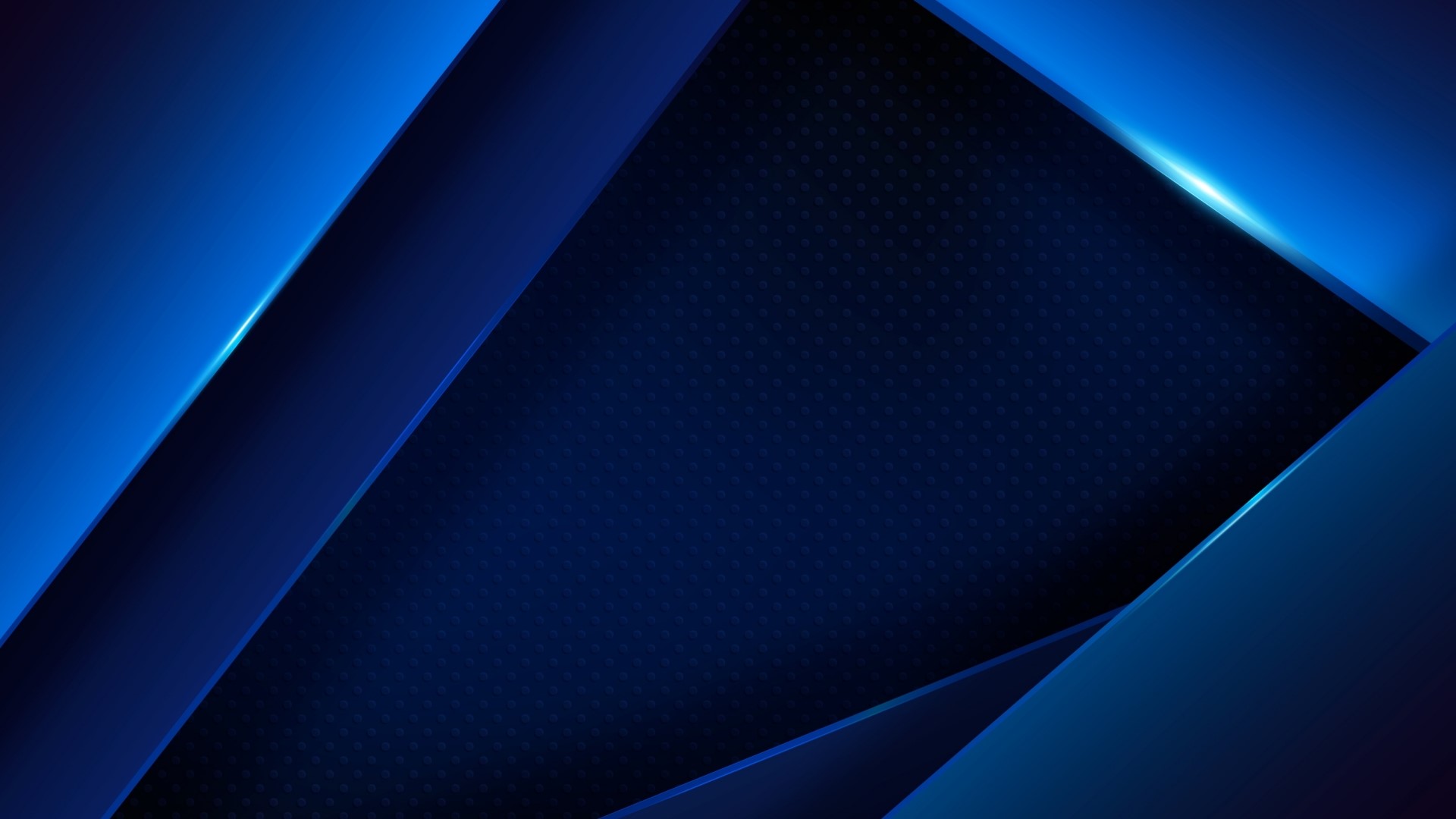 Abstract Blue Geometric Shapes with Light Effects HD Wallpaper