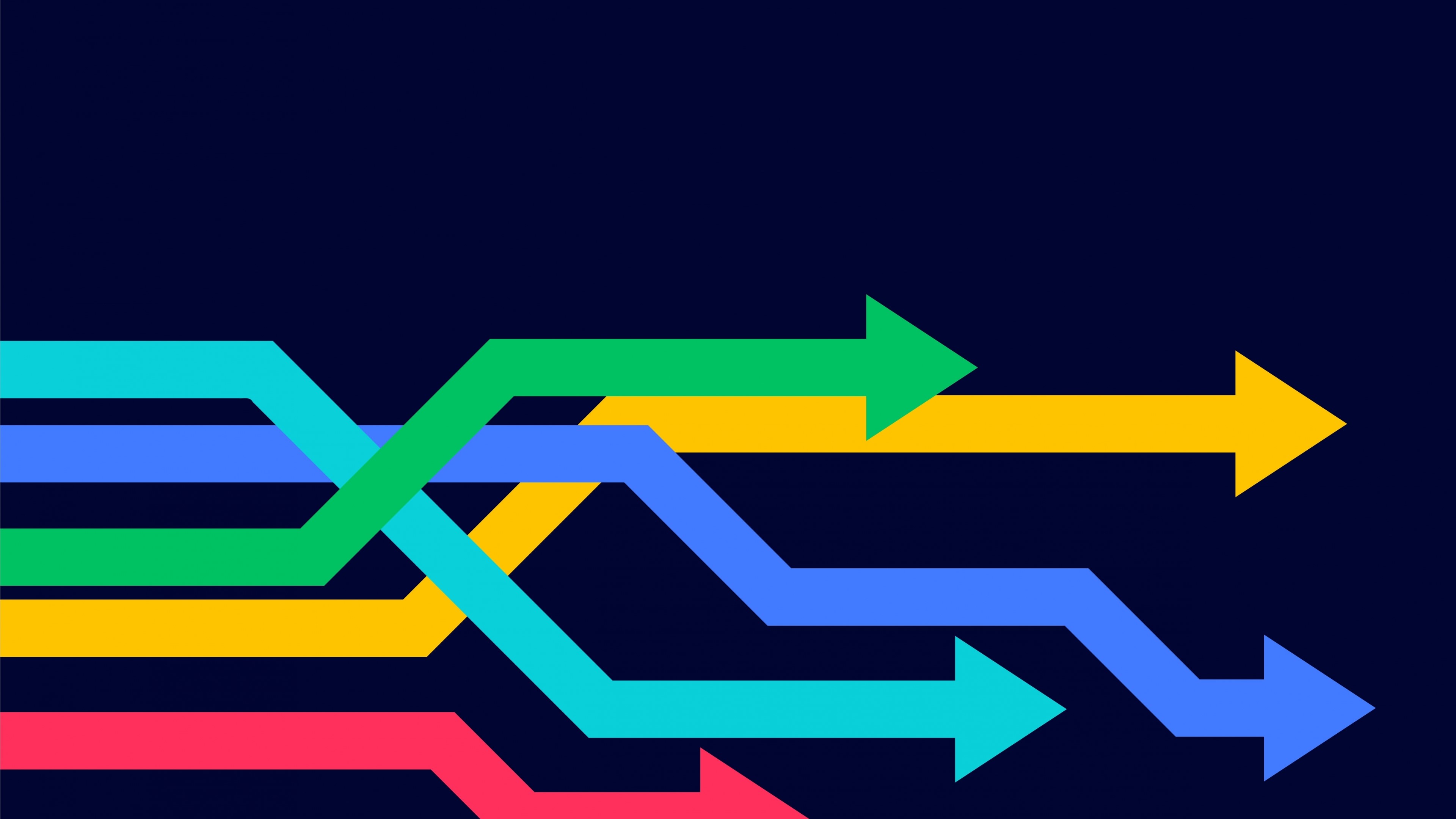 Abstract Arrows Flowing in Multiple Directions HD Wallpaper
