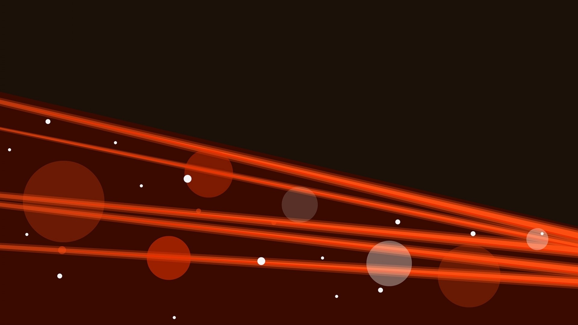 Abstract orange lines and circles on dark background HD Wallpaper