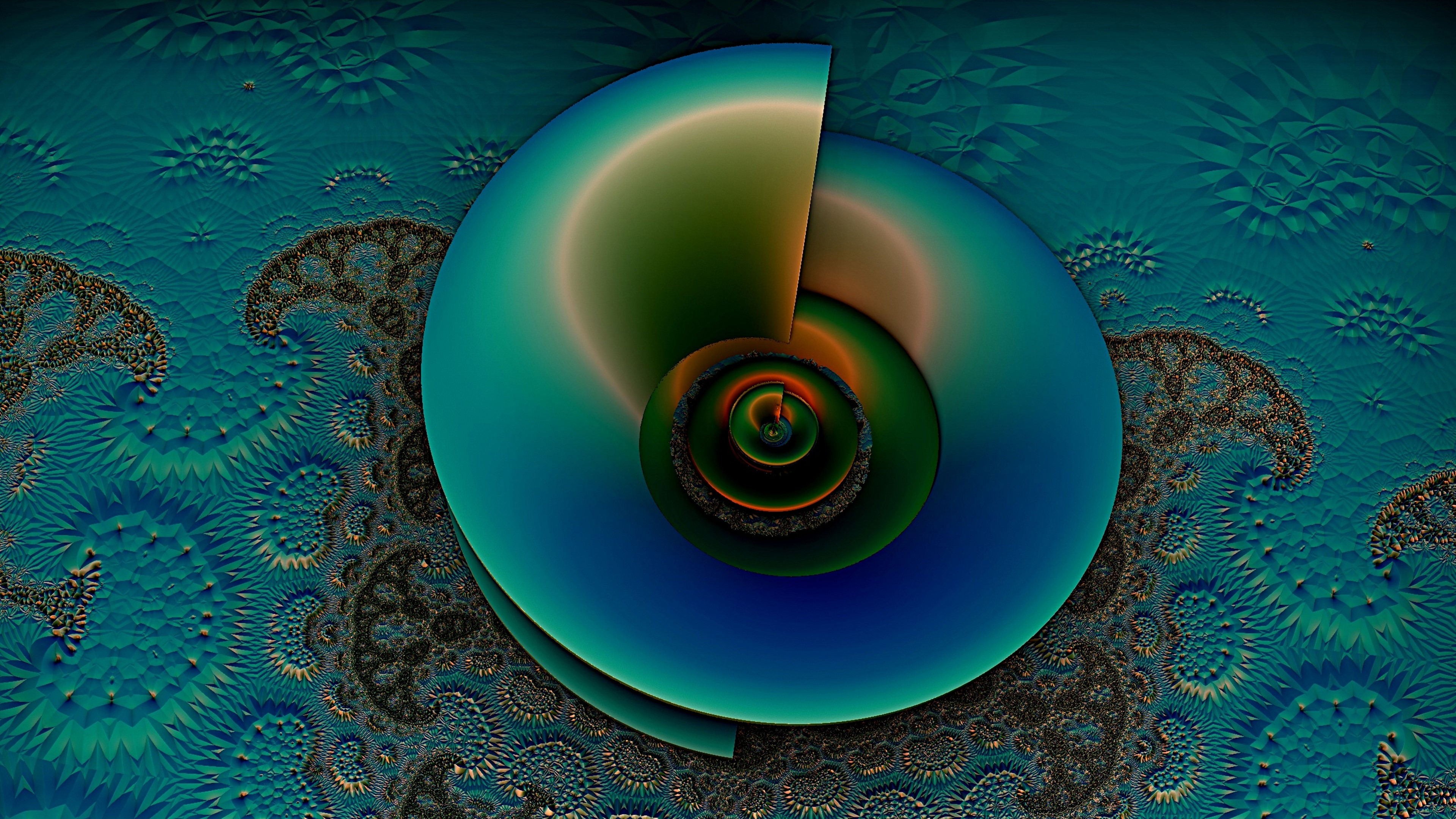 4K 3D fractal abstraction HD Wallpaper